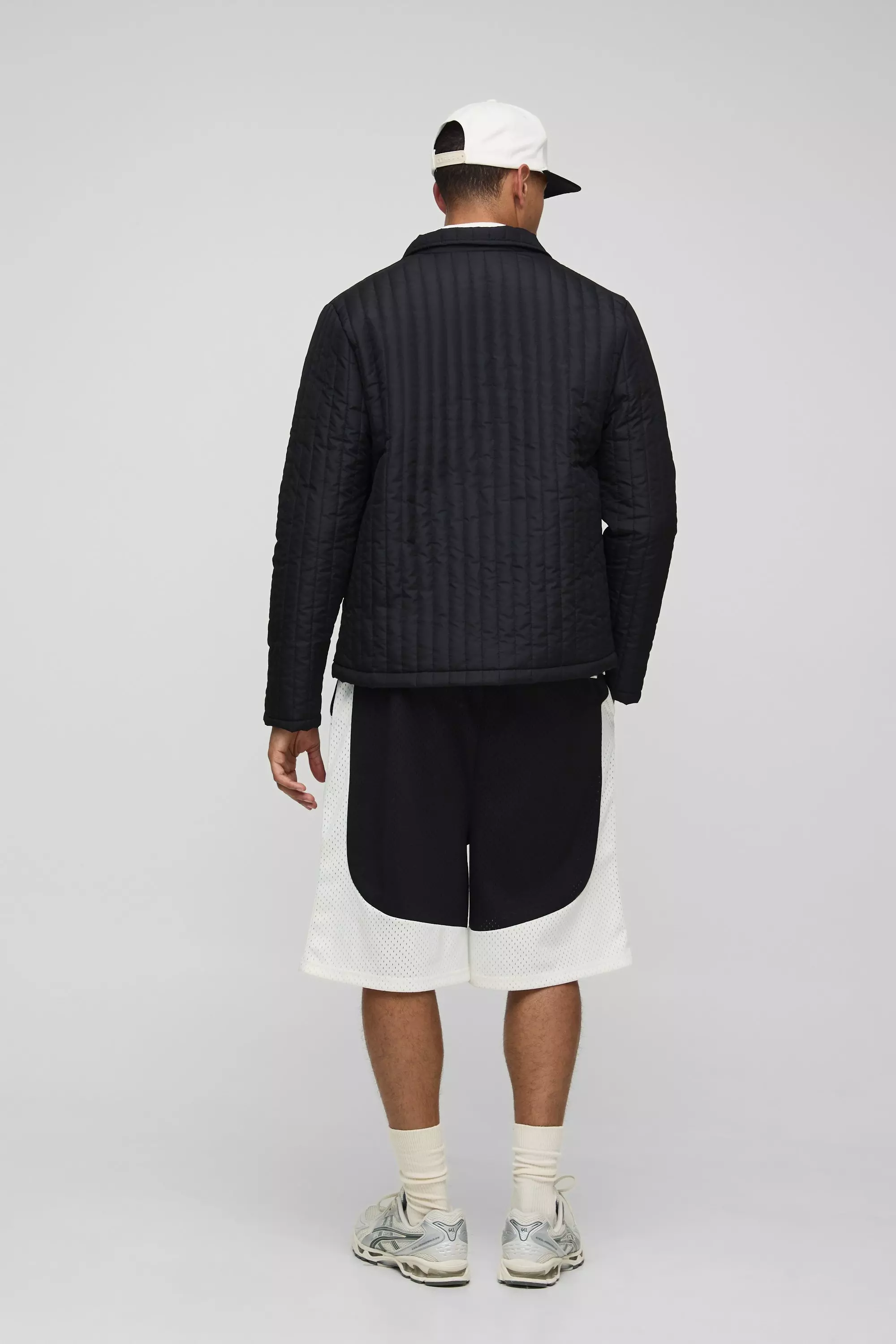 Regular Fit Quilted Harrington Jacket | boohooMAN AU