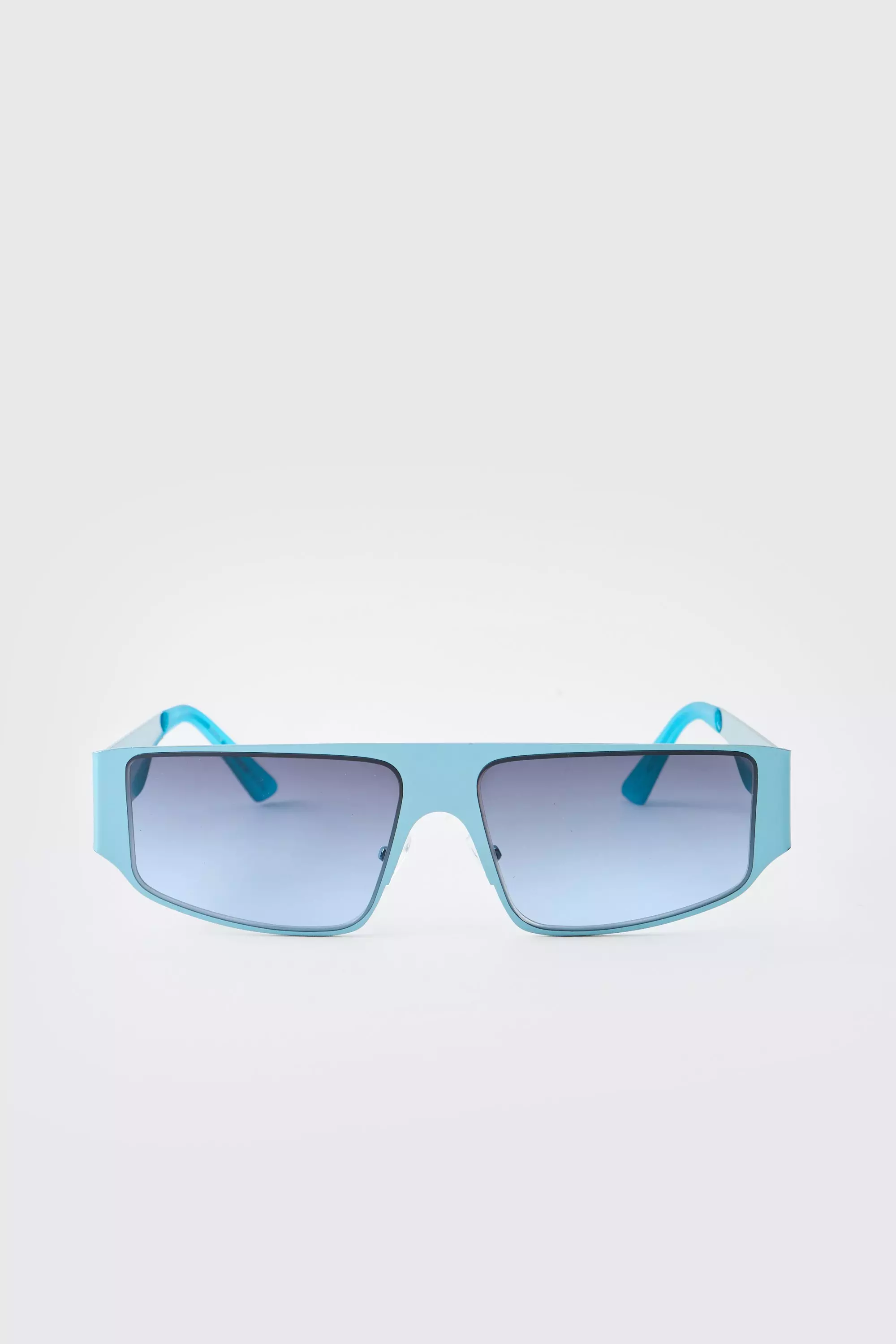 Metallic Blue Visor Sunglasses  alternative image