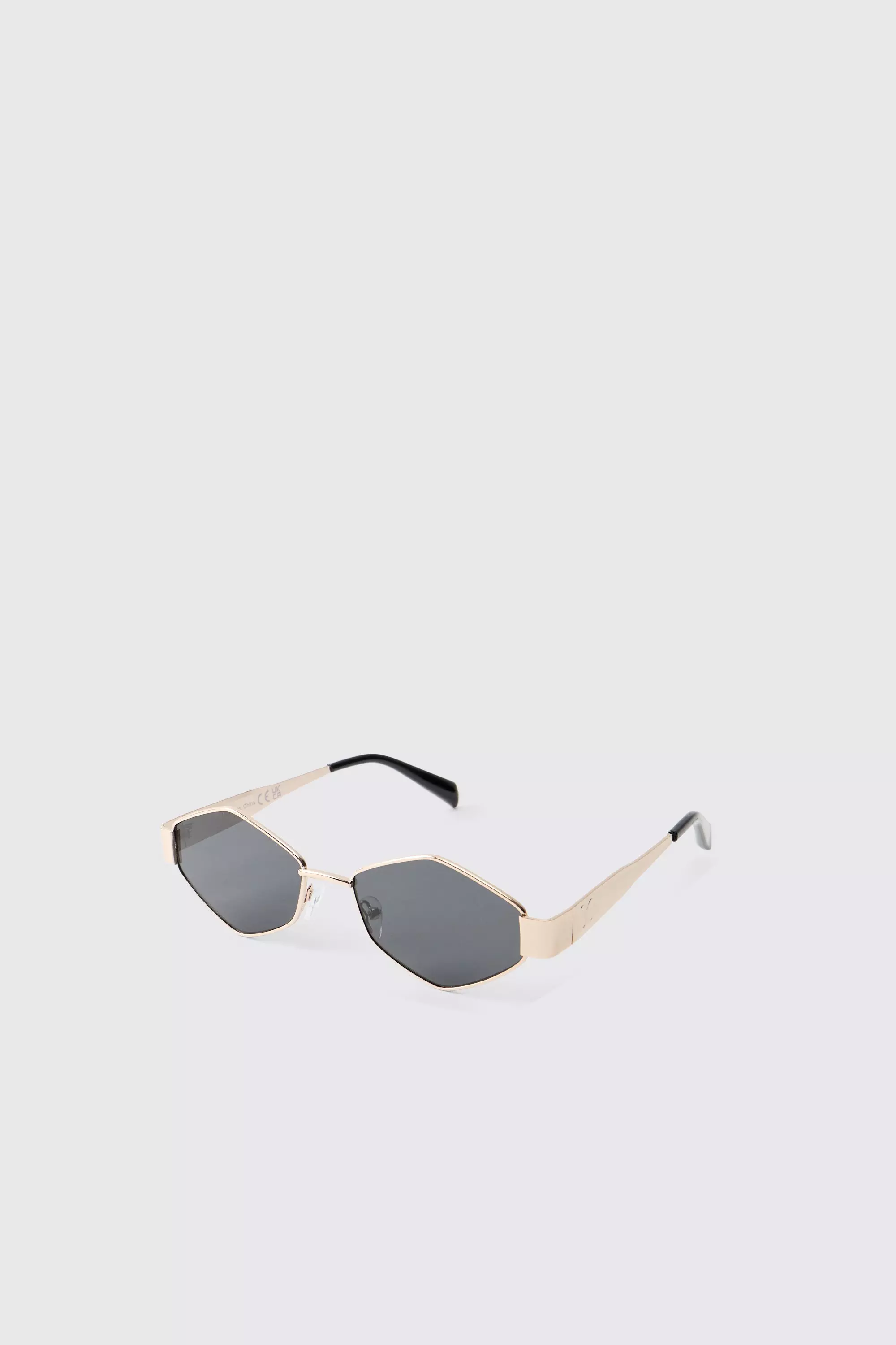 Runde Sonnenbrille mit goldenem Metall-Detail, Gold alternatives Bild