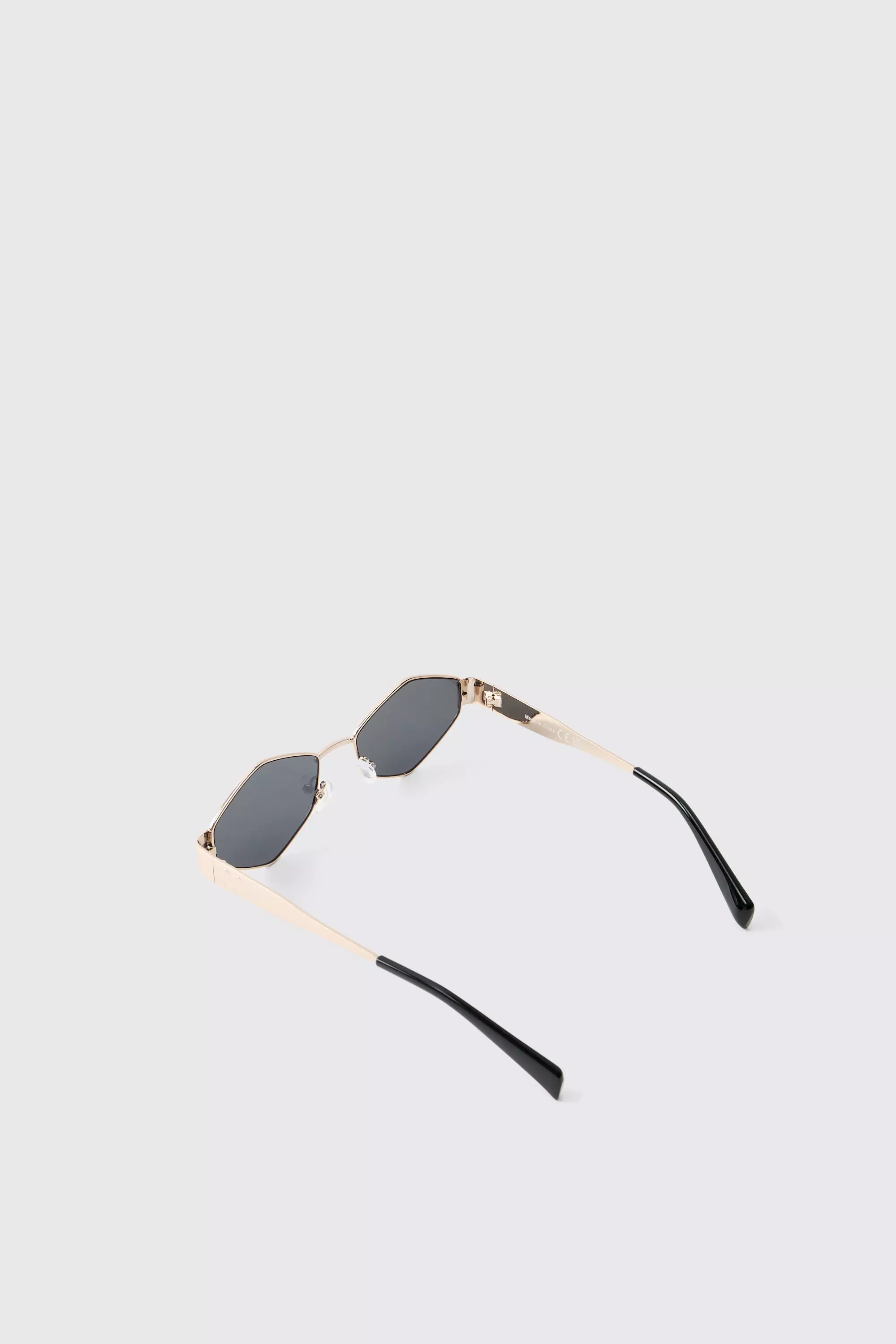 Runde Sonnenbrille mit goldenem Metall-Detail, Gold alternatives Bild