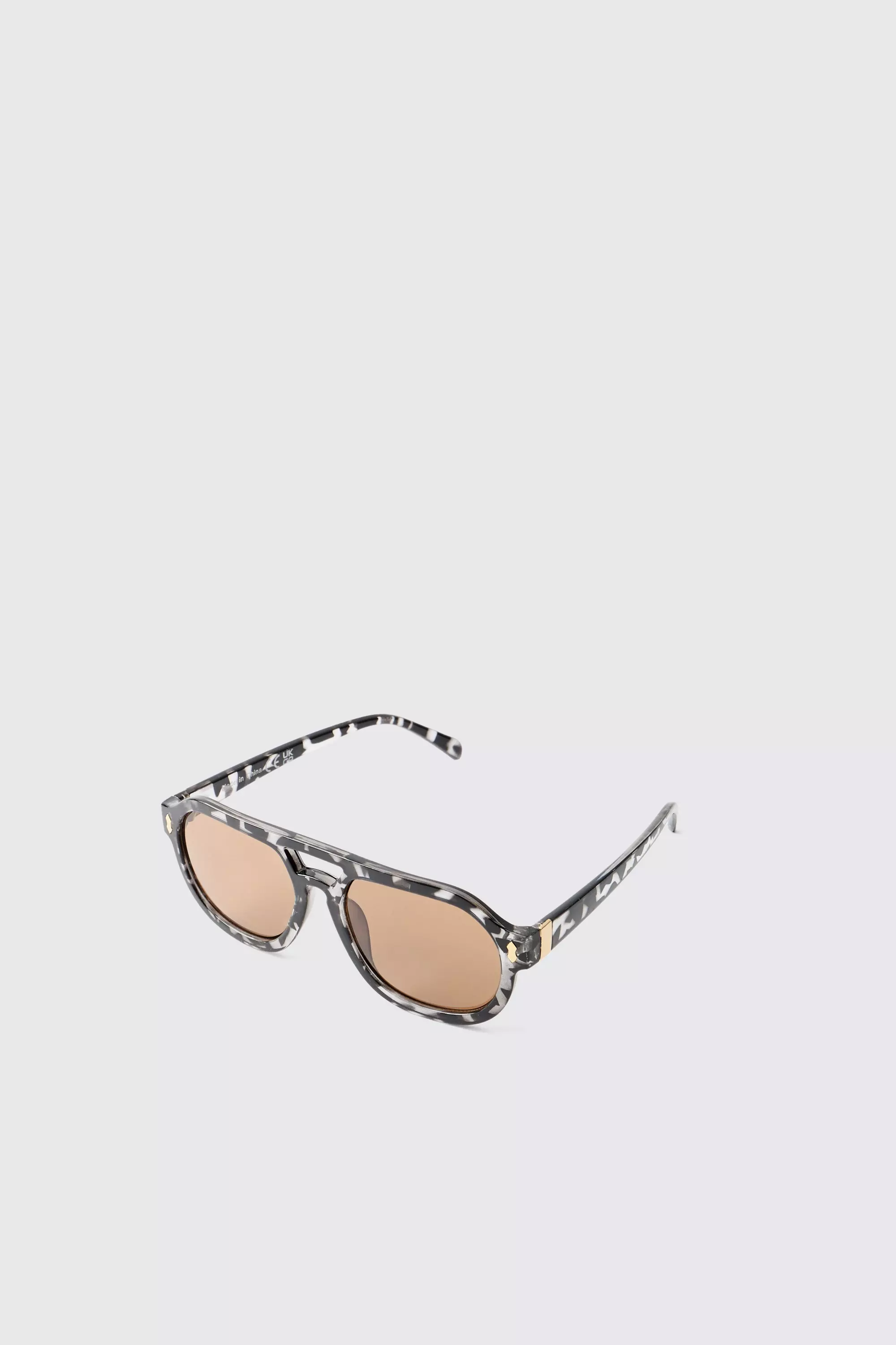 Brown Marble Effect Retro  Sunglasses  alternative image