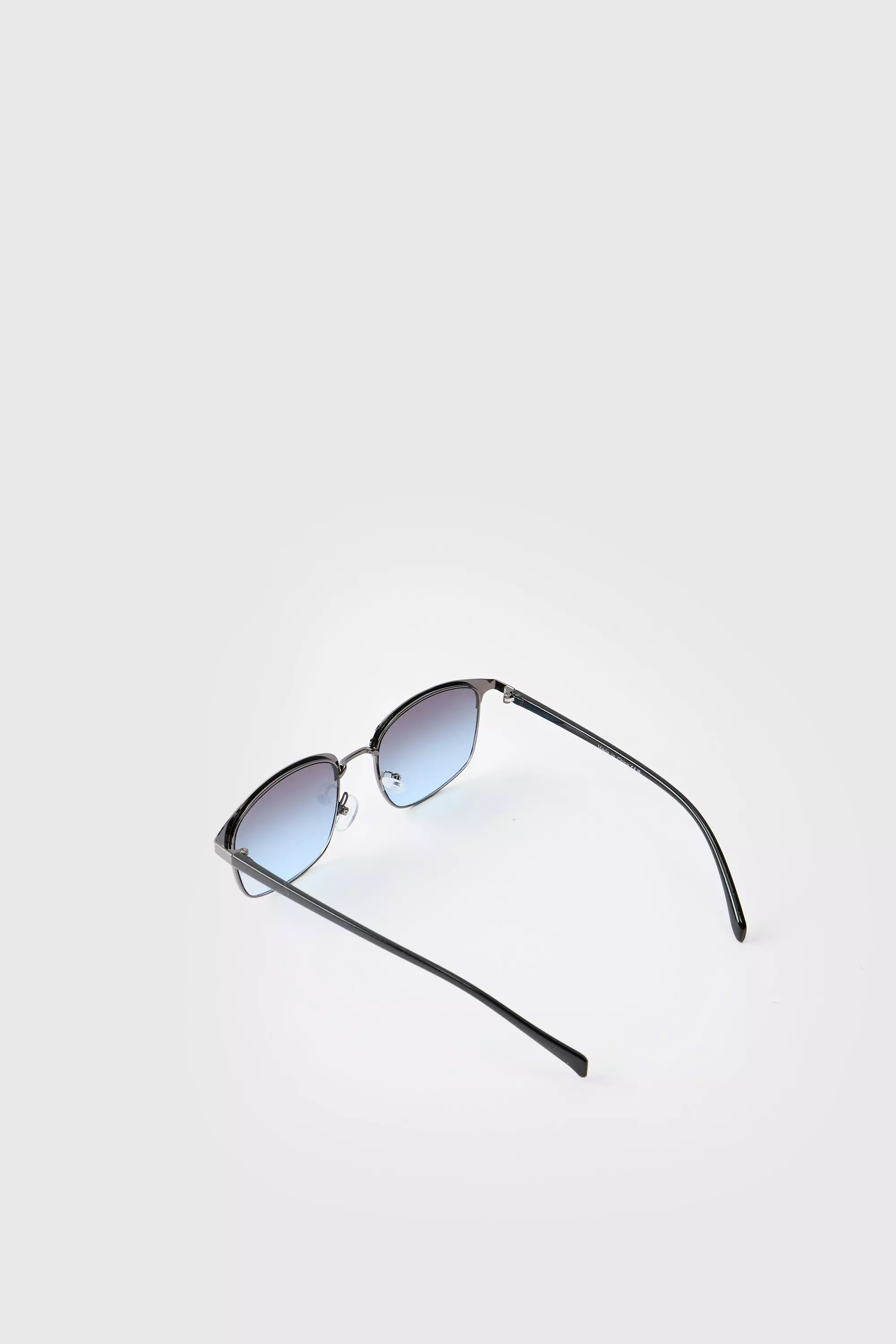 Occhiali Da Sole Stile Navigator In Metallo Nero, Black immagine alternativa