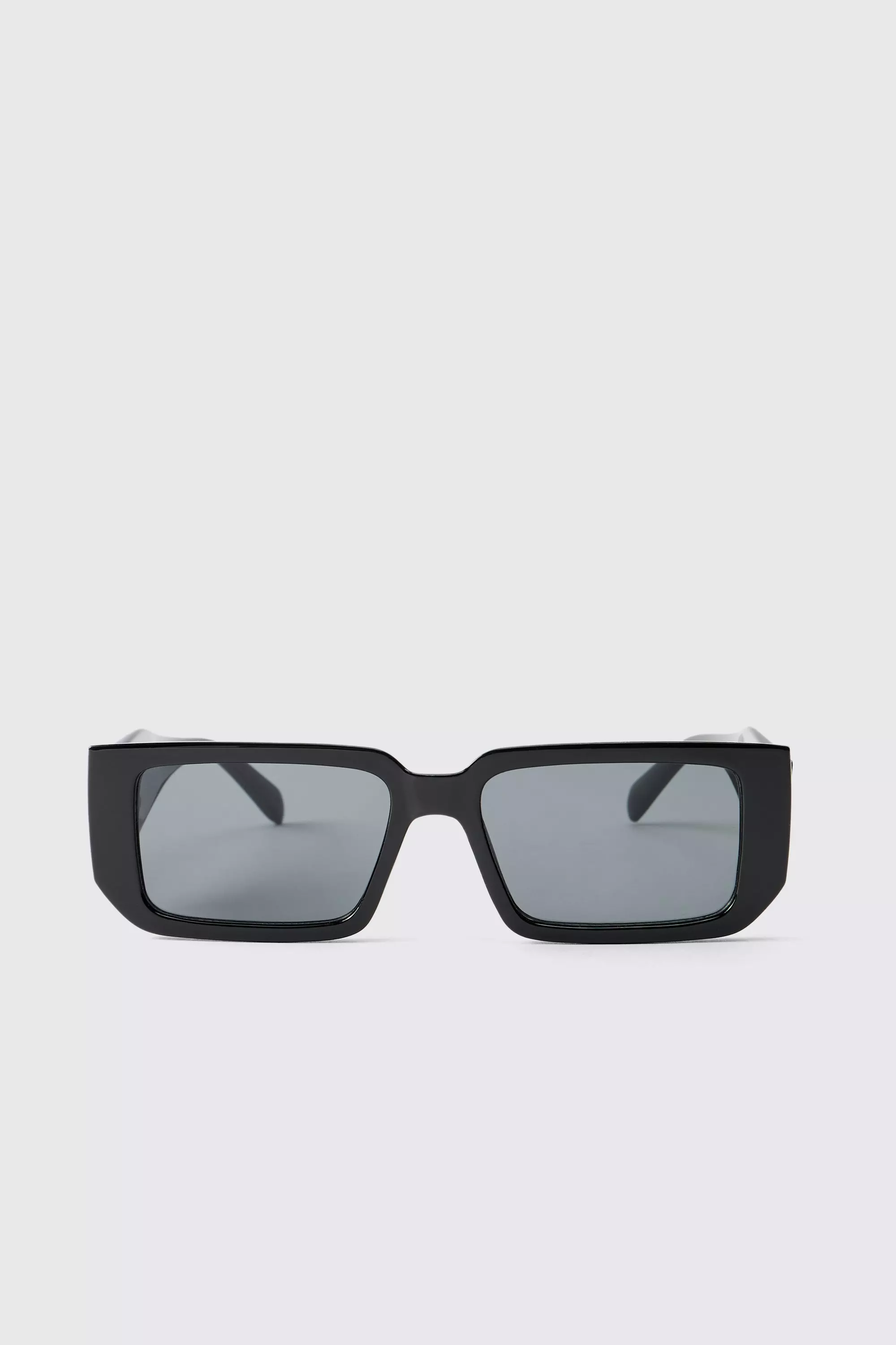 Eckige schwarze Plastik-Sonnenbrille, Black alternatives Bild