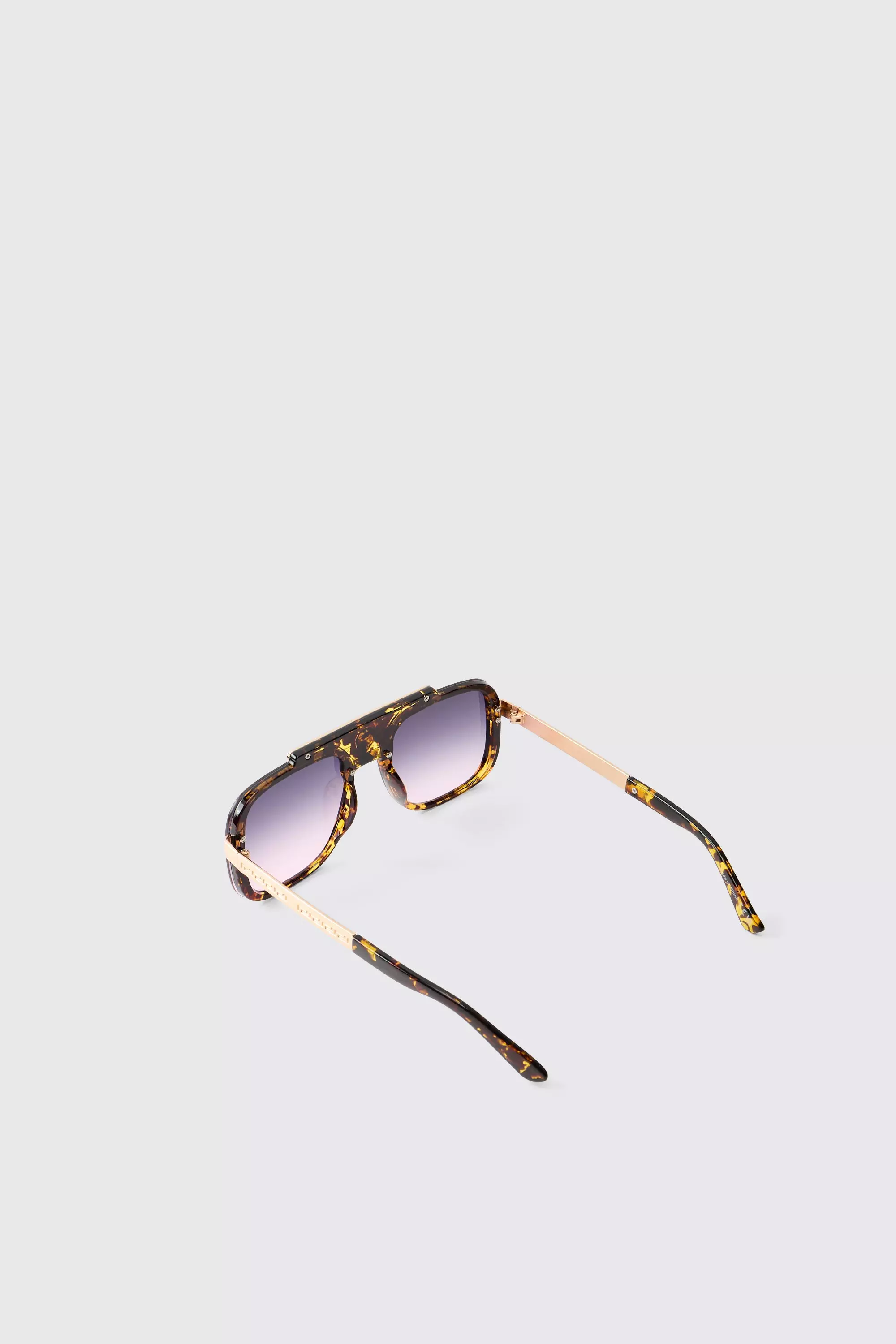 Schildplatt-Sonnenbrille mit Metall-Detail, Brown alternatives Bild