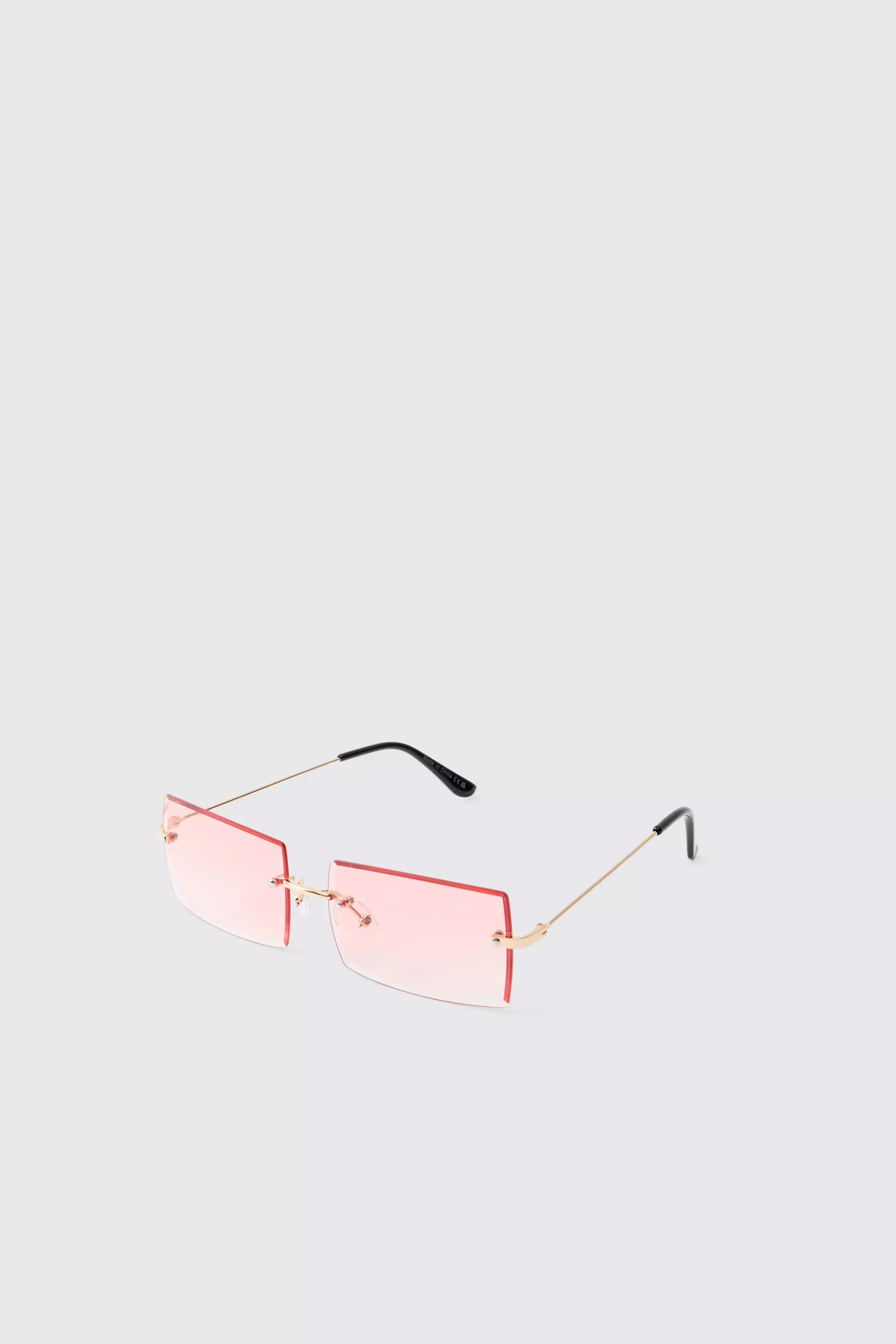 Pink Rimless Sunglasses alternative image