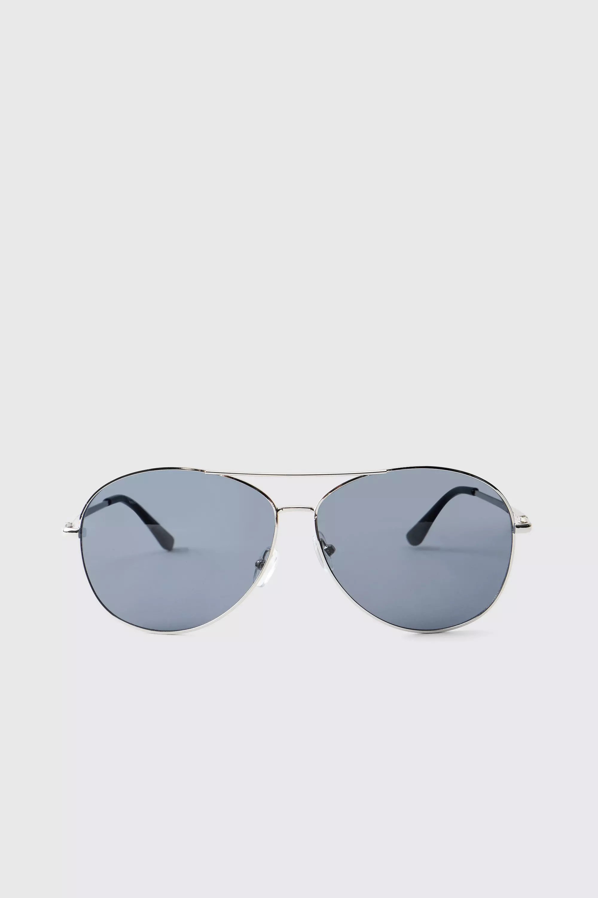 Silver Metal Navigator Sunglasses alternative image