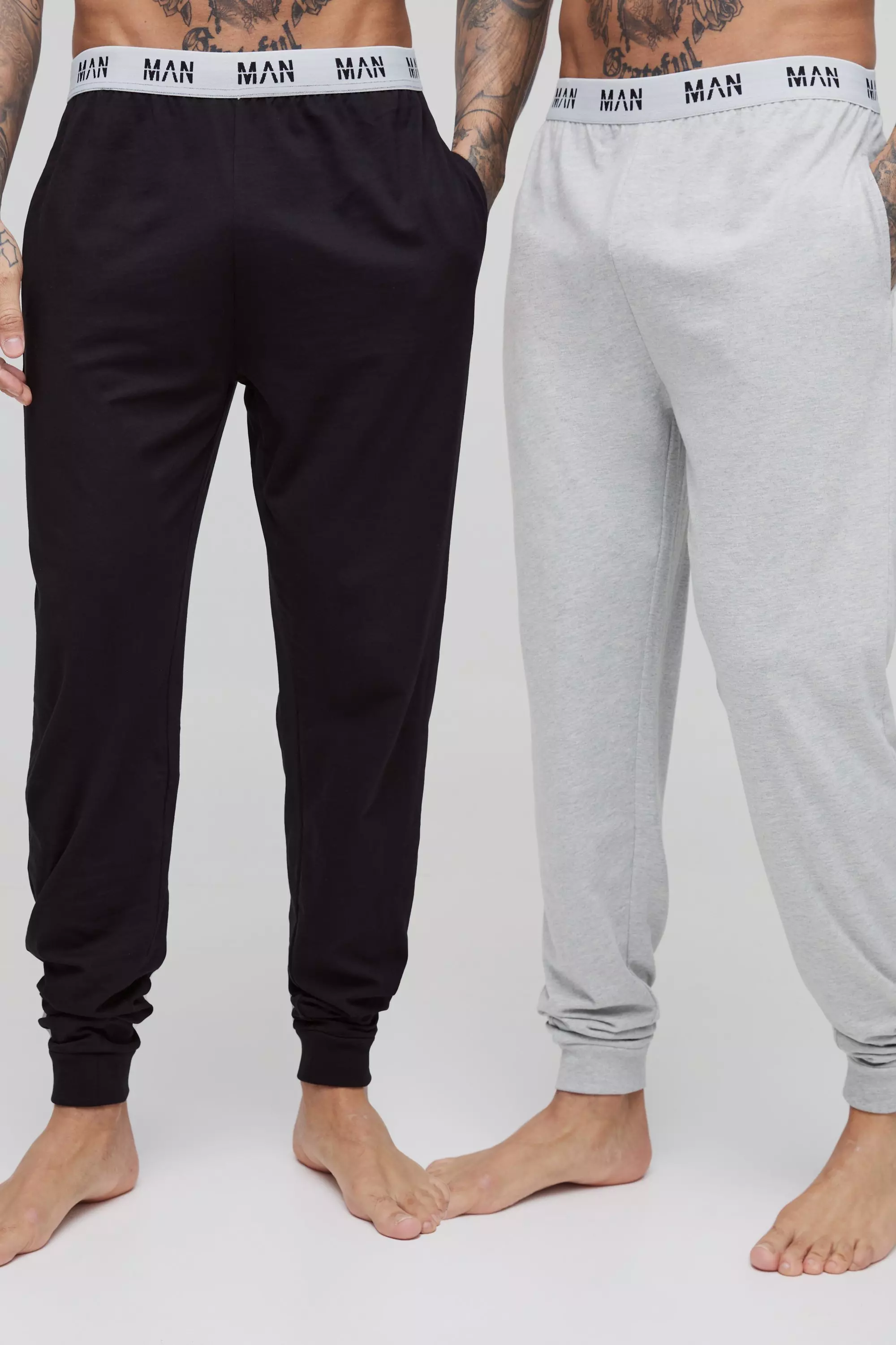 Black Tall 2 Pack Man Loungewear Cuffed Joggers alternative image