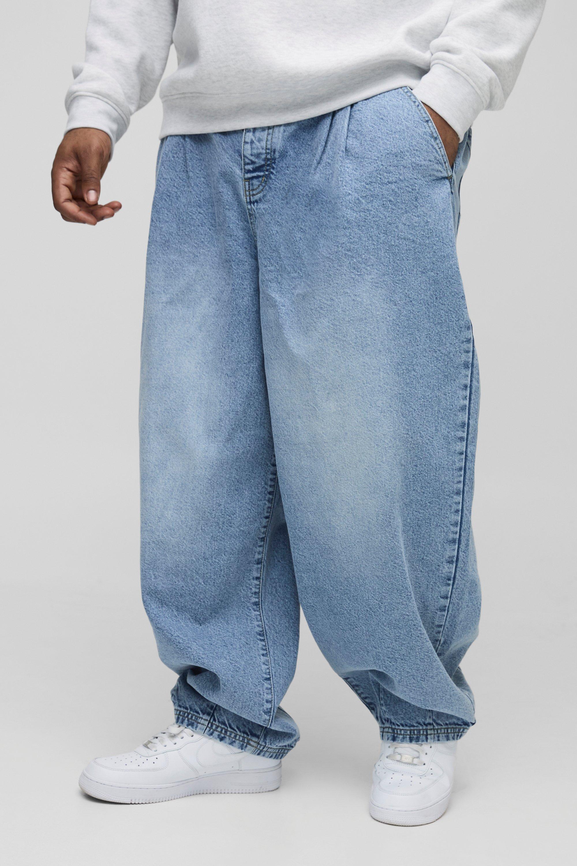 Plus Balloon Fit Jeans | boohooMAN USA