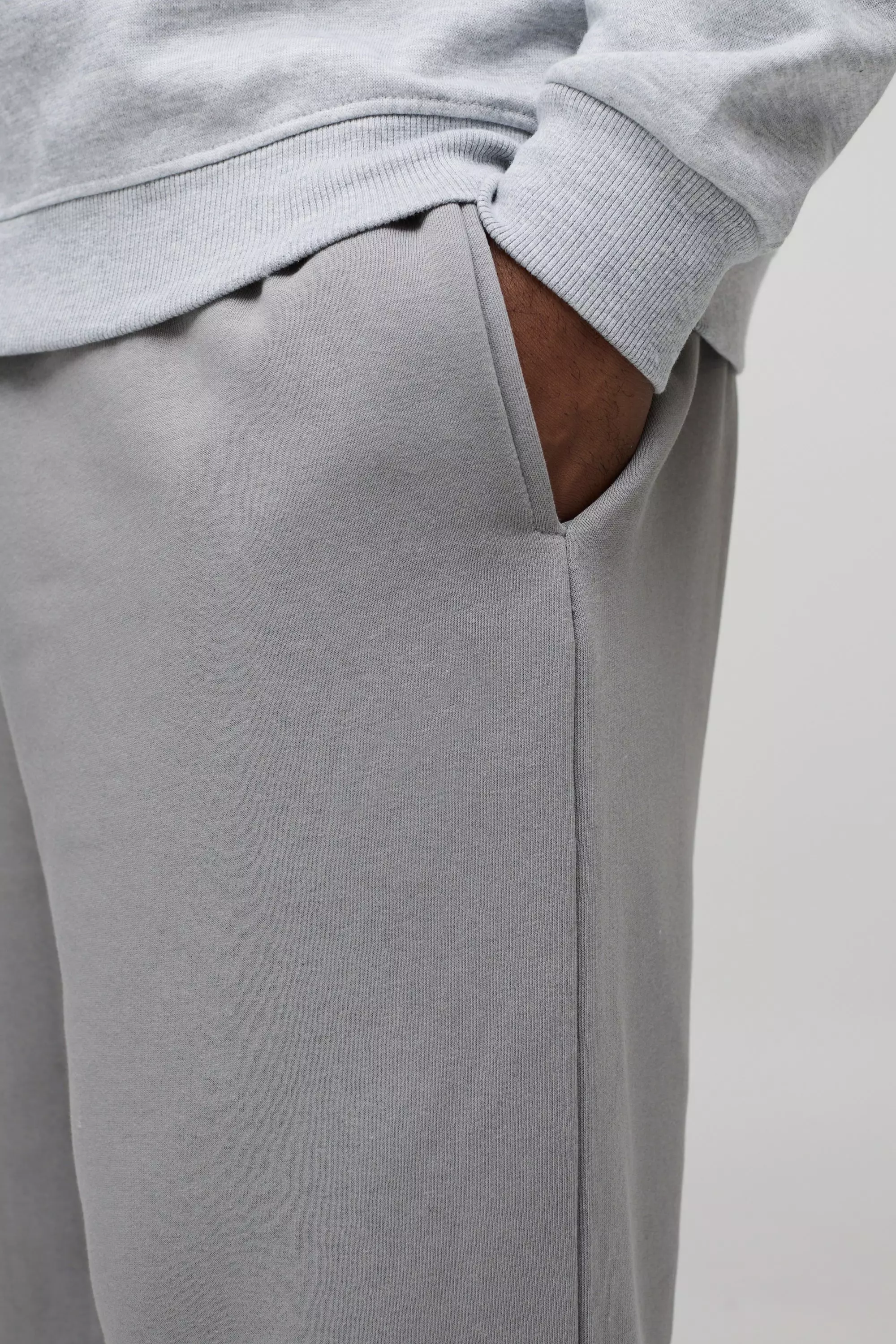 Dark grey Plus 330GSM Basic Straight Fit Joggers alternative image