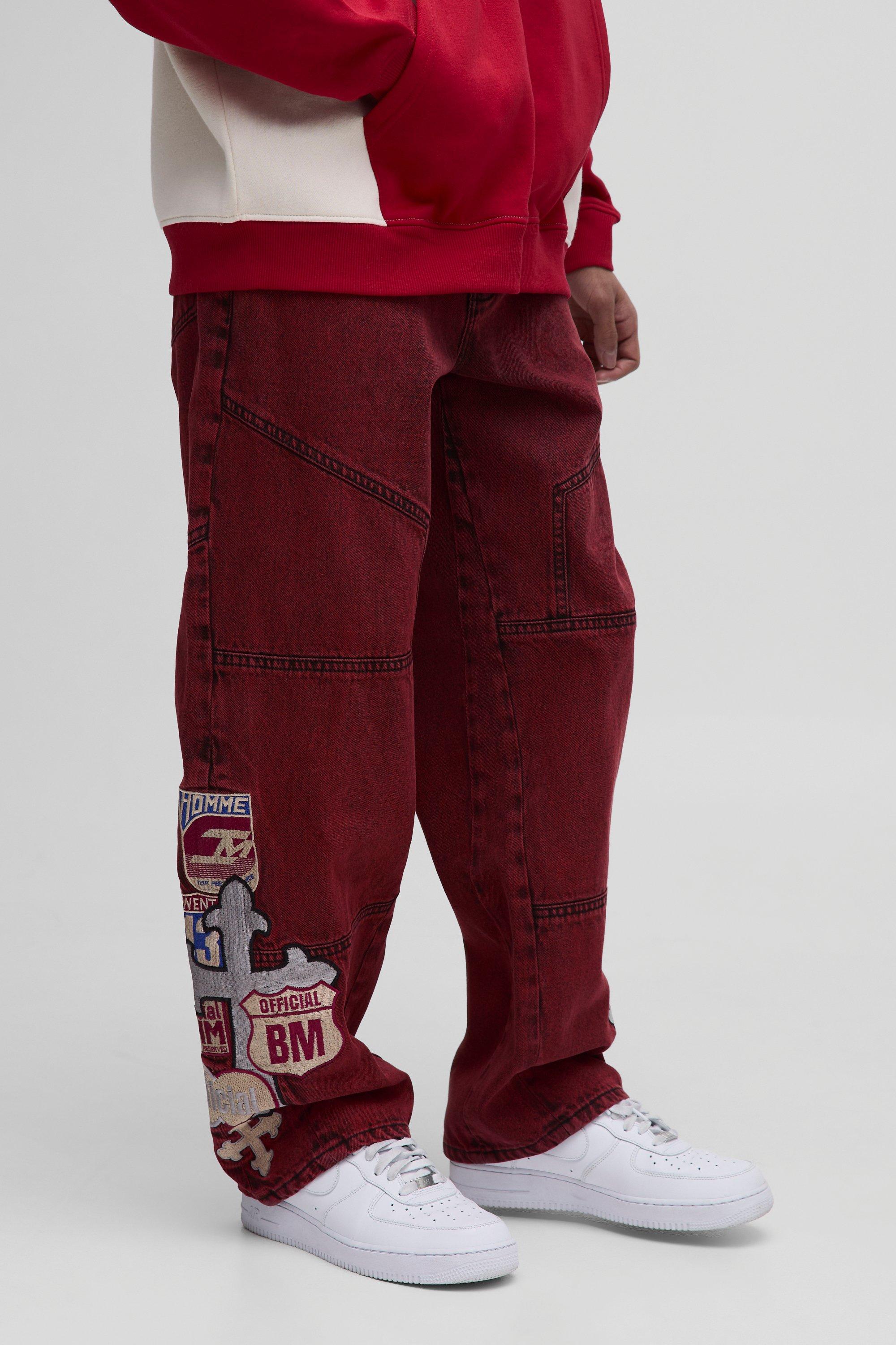 Men's Red Jeans | boohooMAN USA Men's Red Jeans | boohooMAN USA