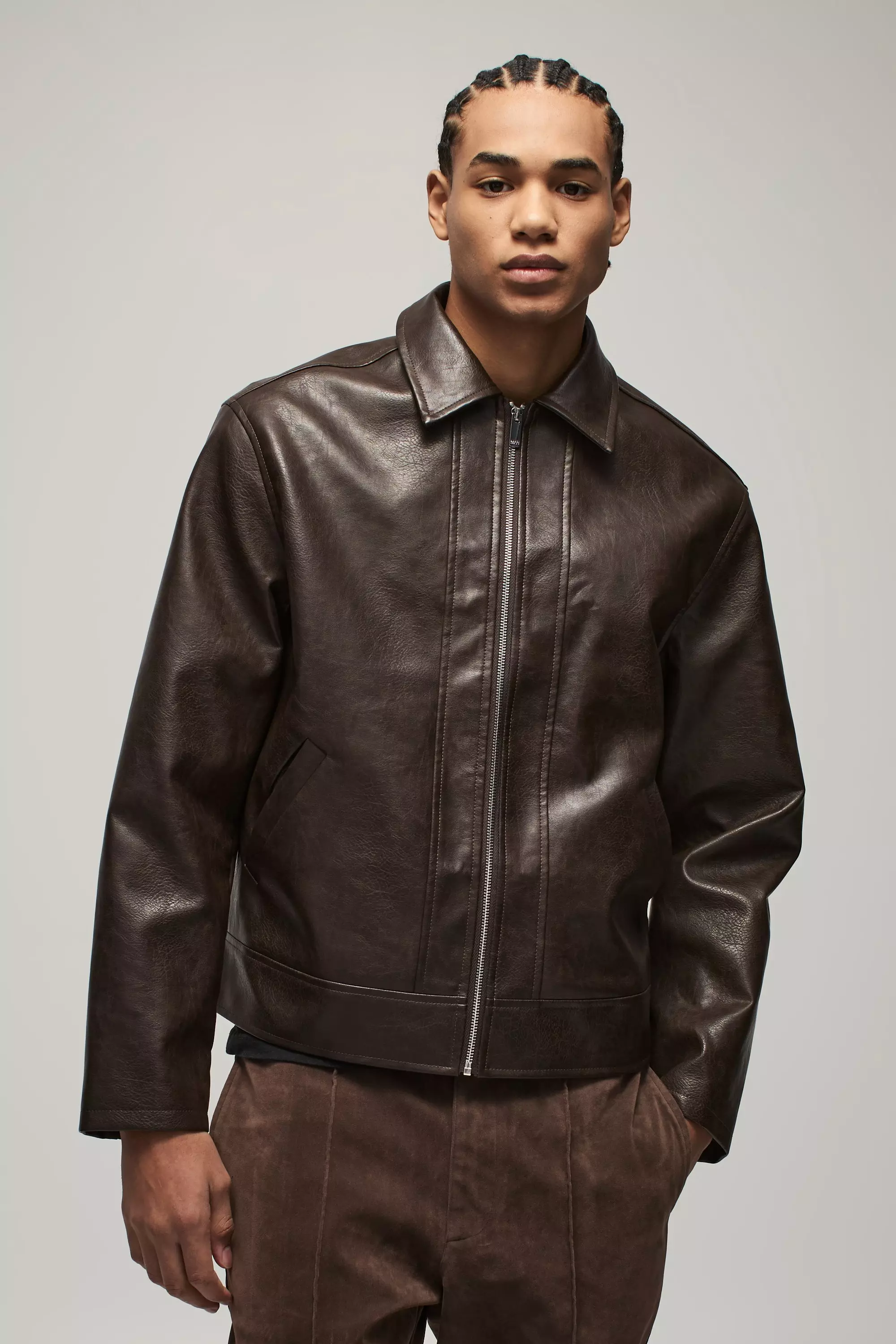 Veste Harrington oversize en synthétique