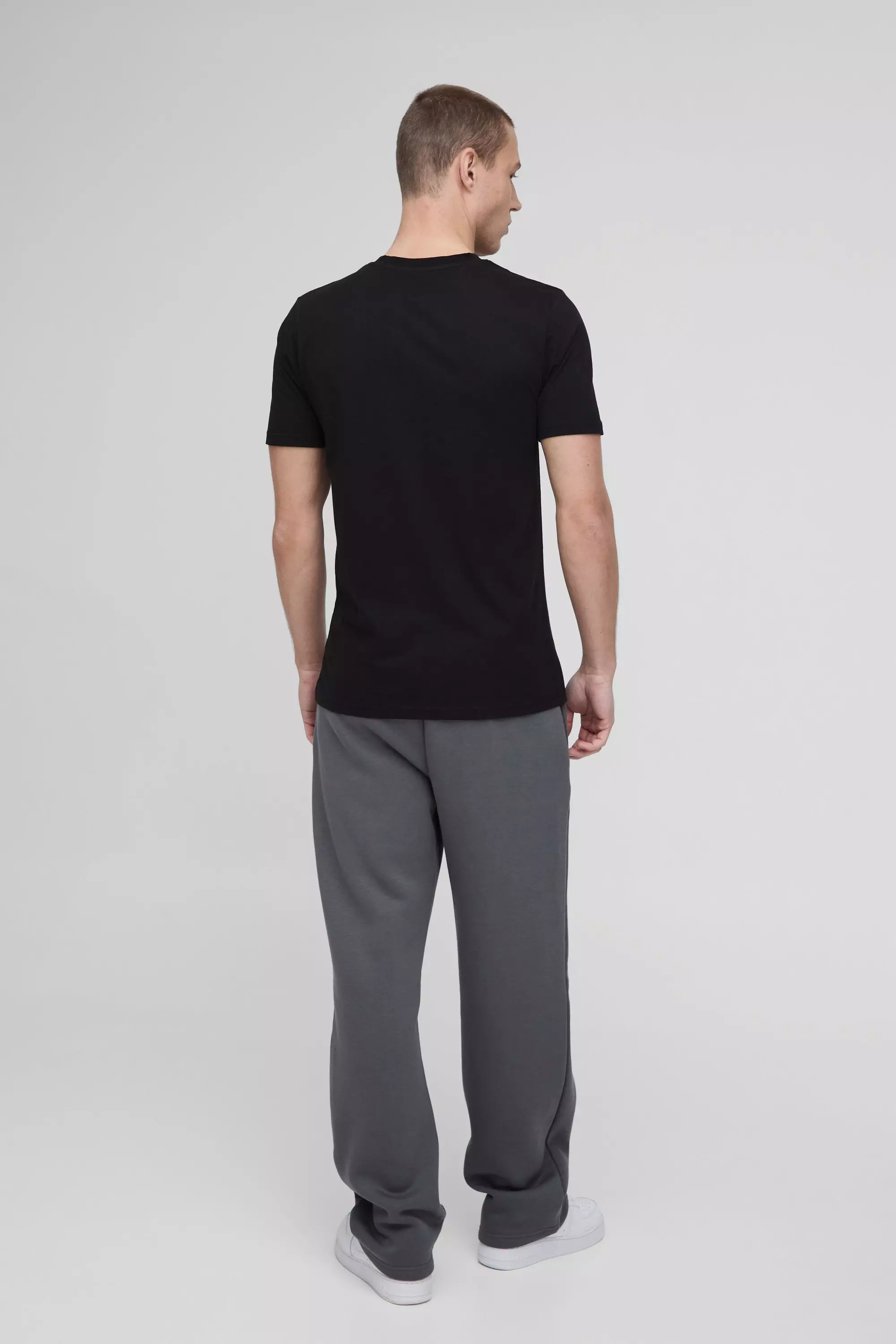 Black Basic Slim Fit Crew Neck T-Shirt alternative image