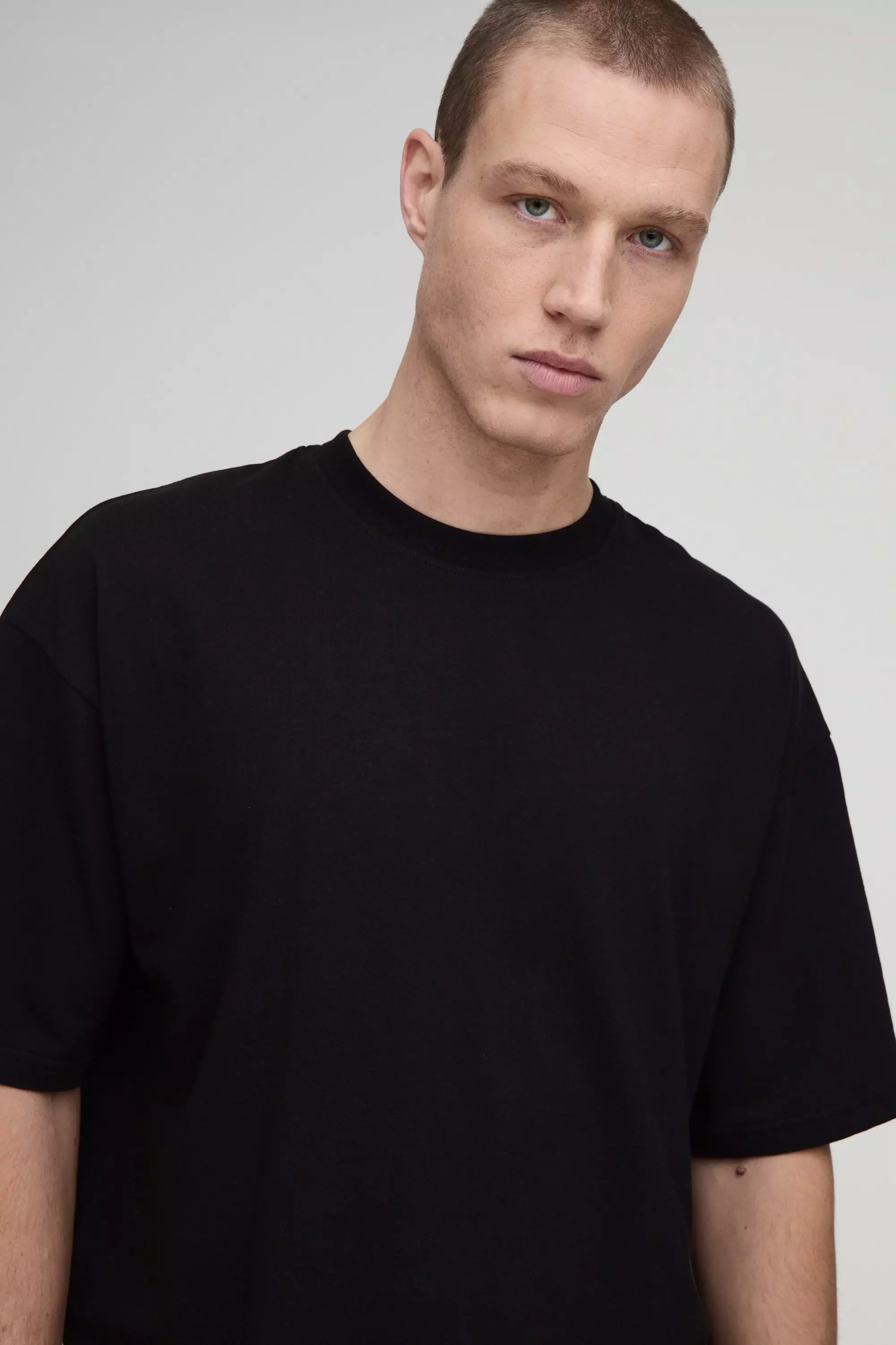 Oversized Boxy Heavyweight Waffle Raglan Long Sleeve T-shirt | boohooMAN USA