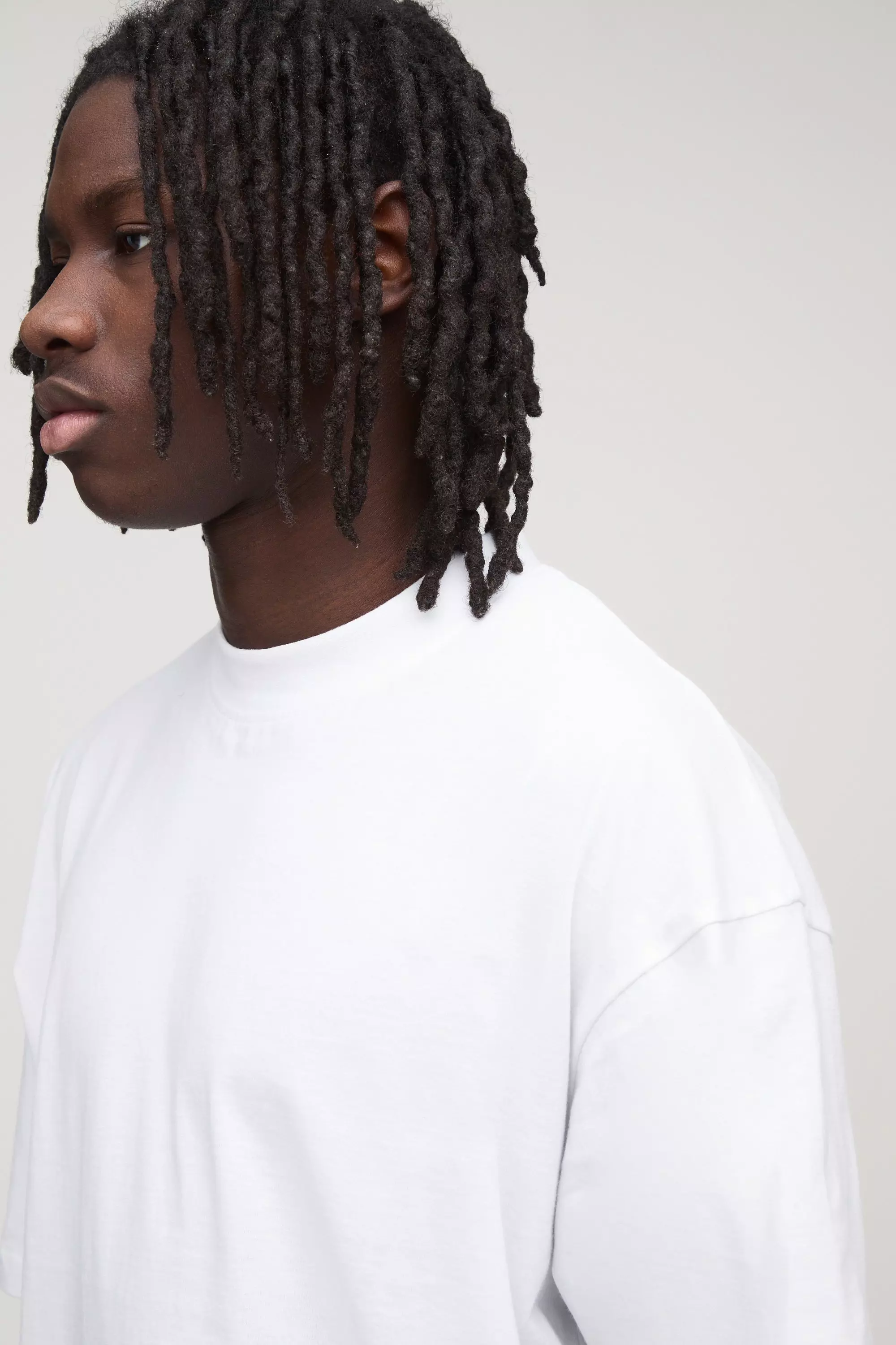 Basic Oversized Extended Neck T-Shirt | boohooMAN AU