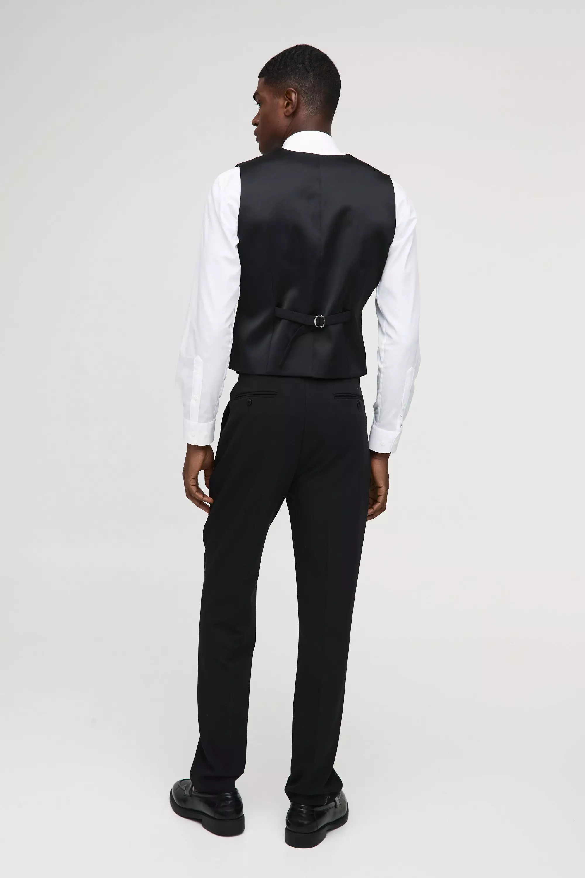 Gilet cintré croisé sans manches, Black autre image