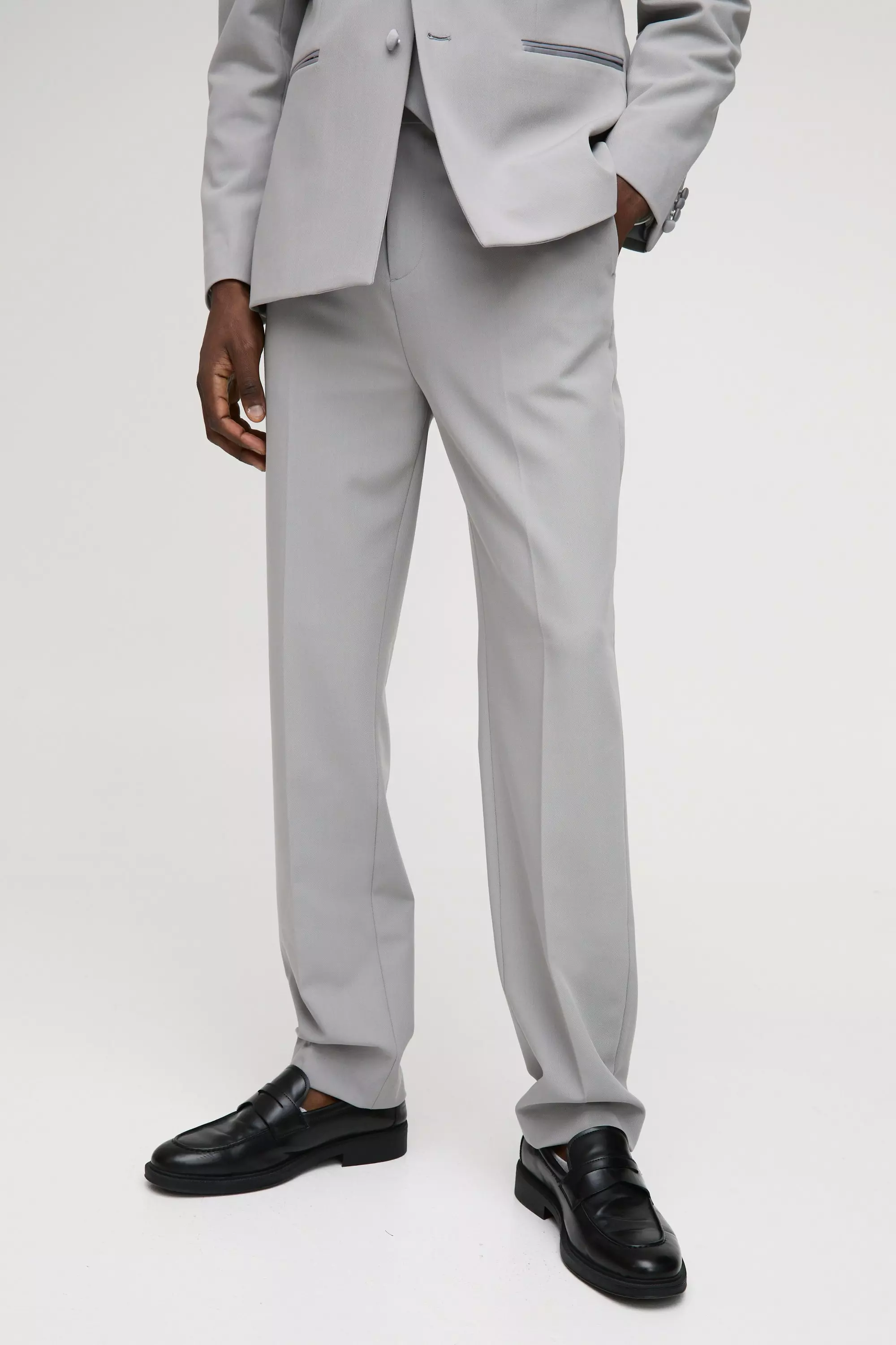 Light grey Straight Fit Tailored Trouser alternative image