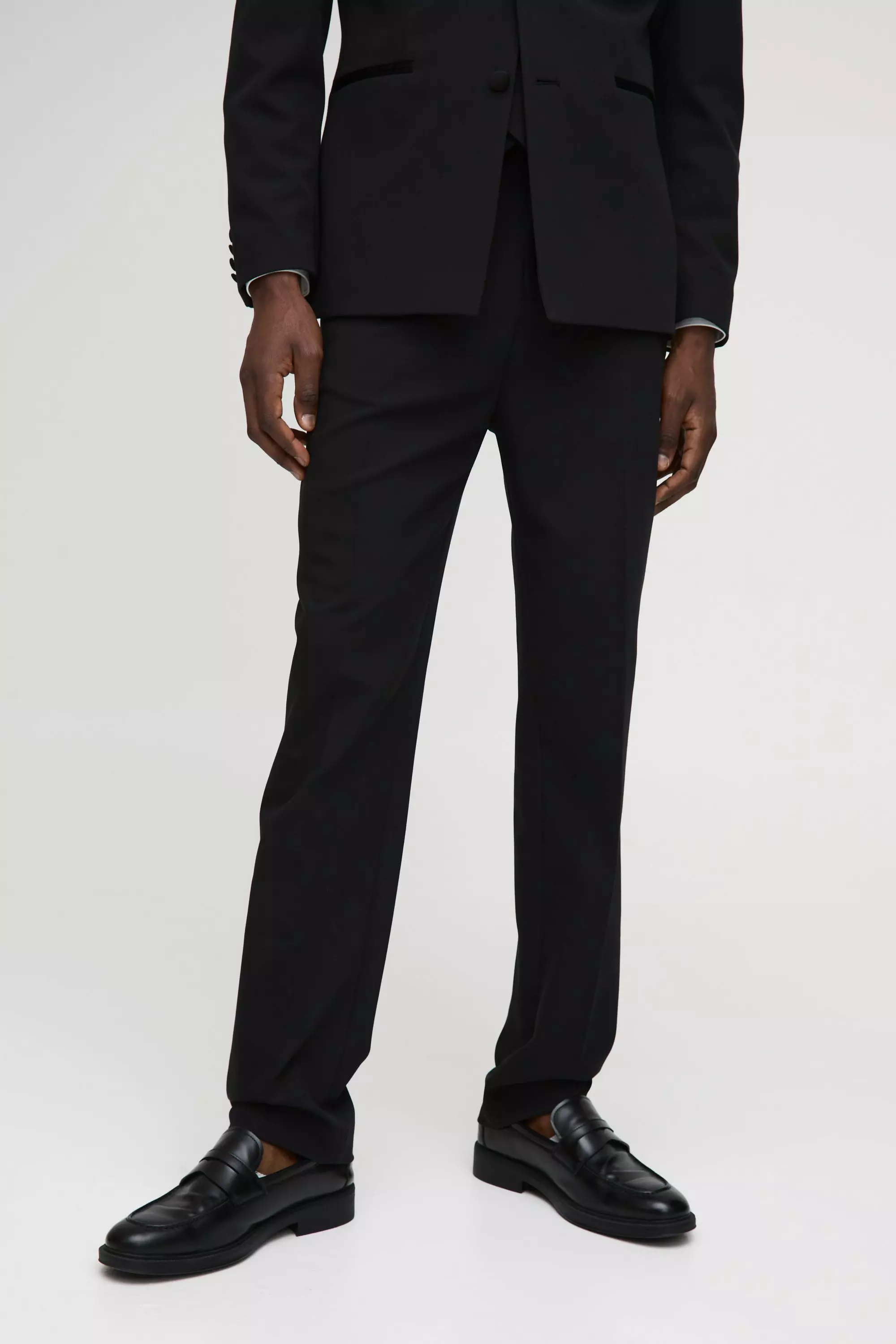 Black Straight Fit Tailored Pants alternative image
