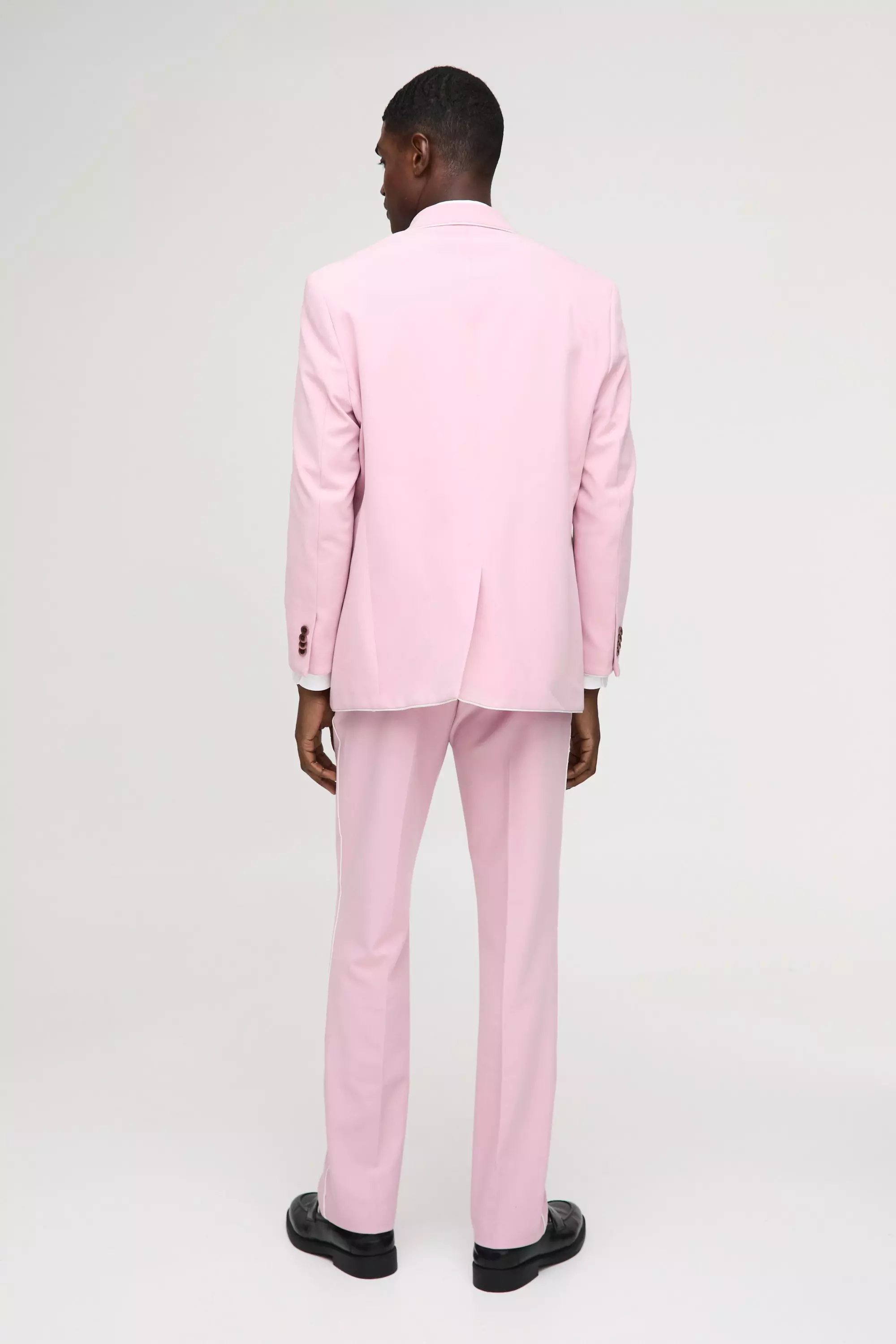 Pantaloni Dritti Con Pannelli A Contrasto, Light pink immagine alternativa