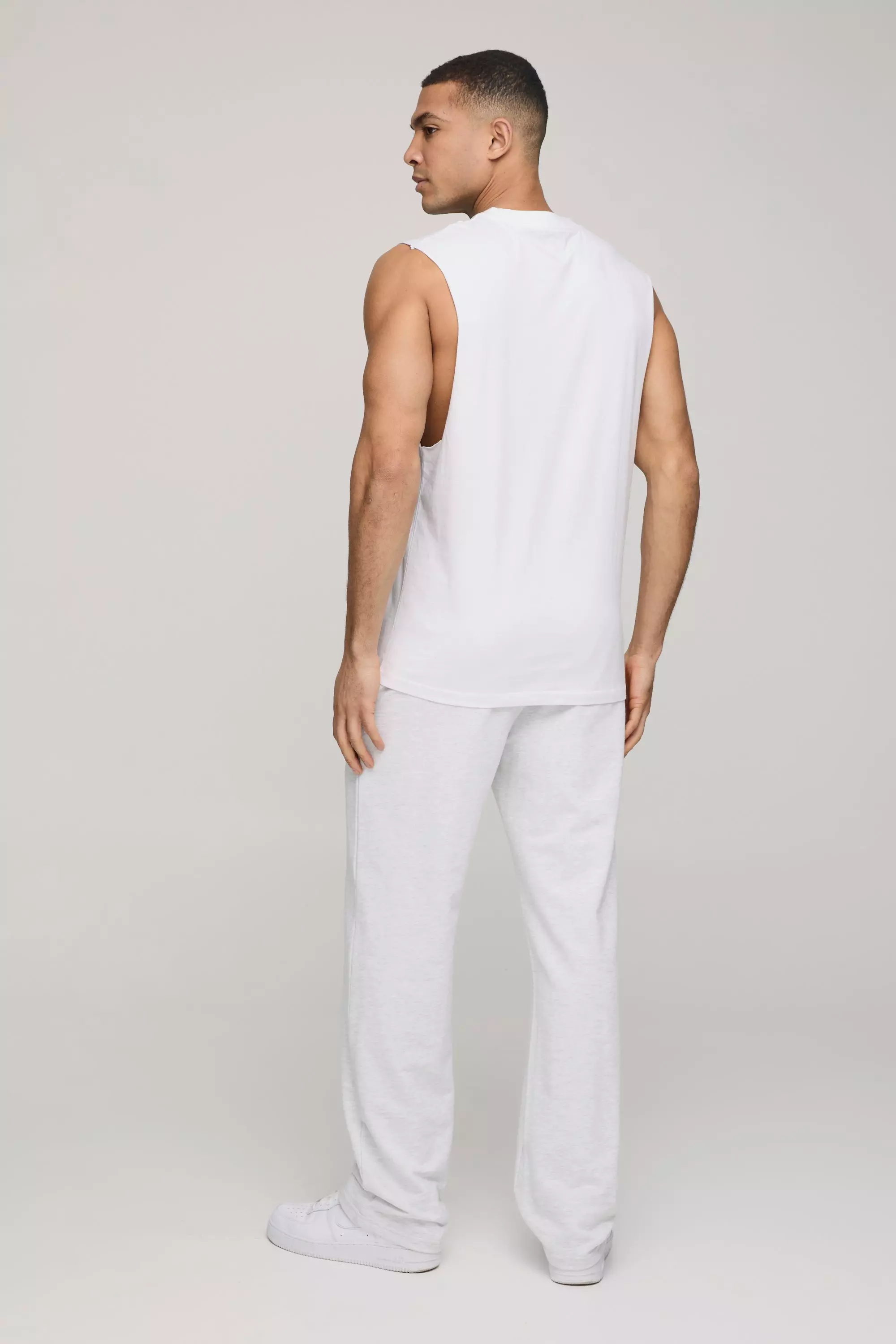 Basic Regular Fit Drop Armhole Tank | boohooMAN UK