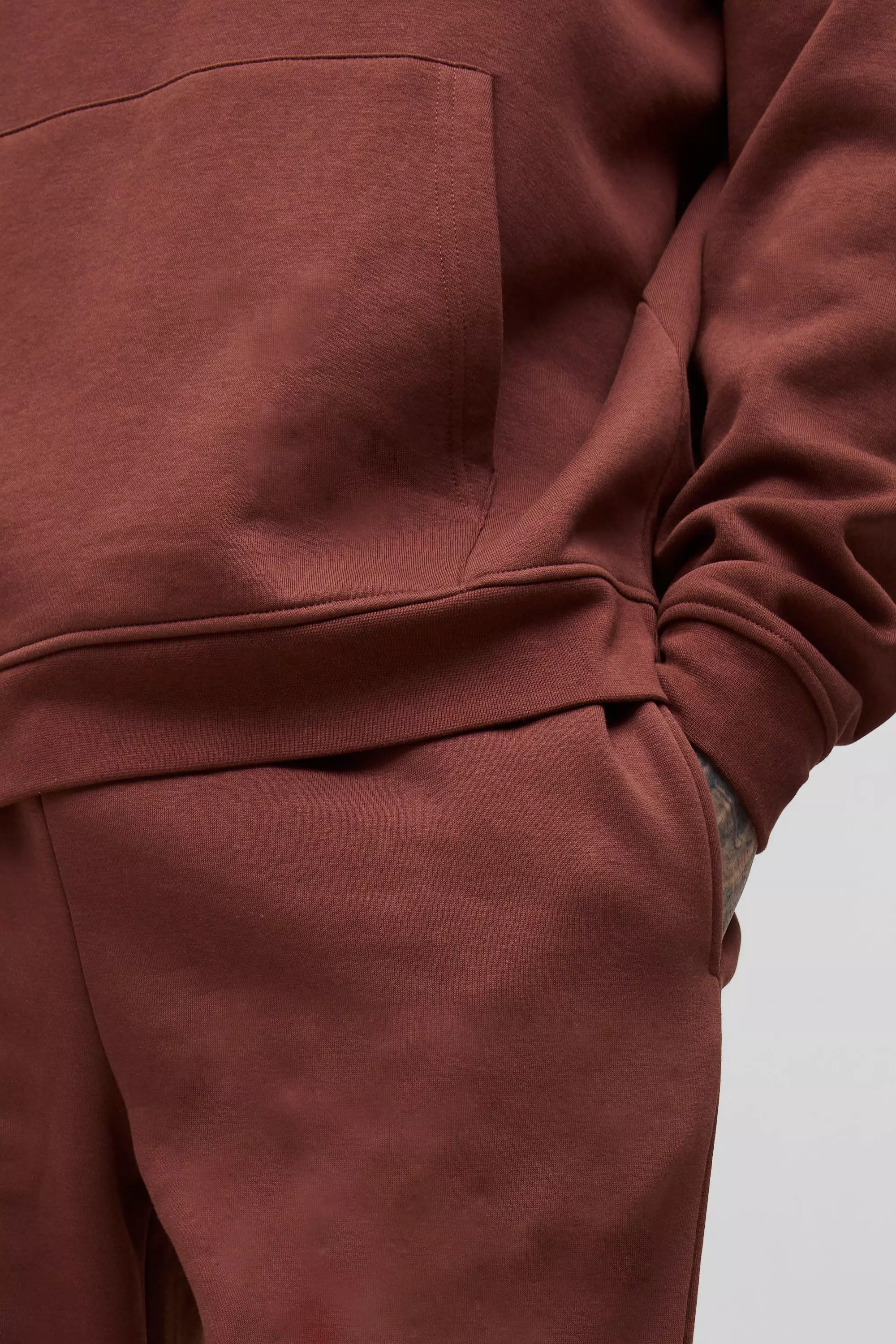 Chocolate Tall 330GSM Straight Leg Basic Joggers alternative image