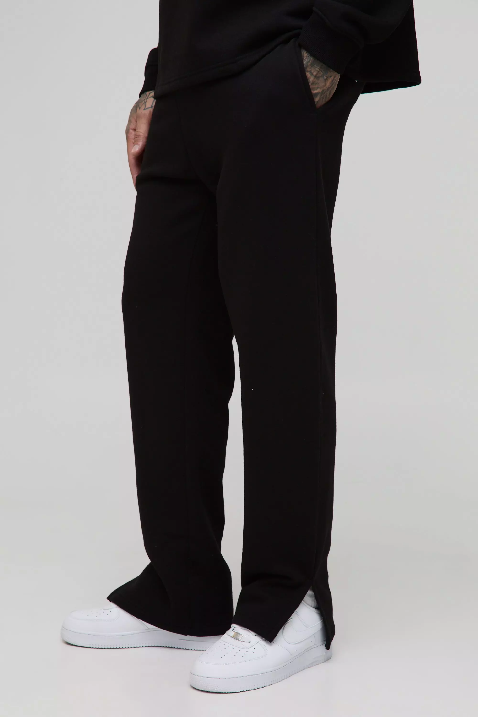 Tall - Jogging droit fendu épais, Black autre image