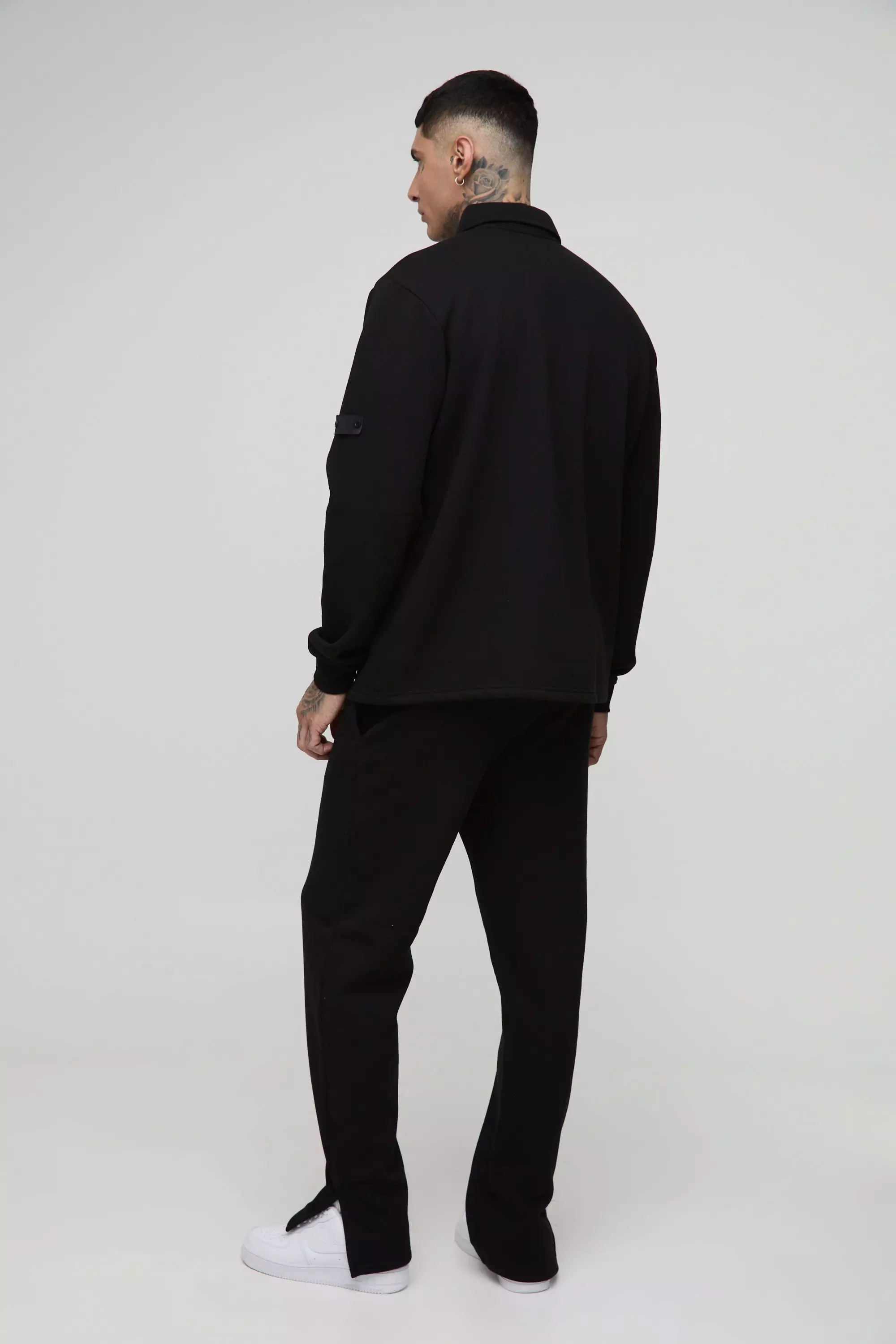 Tall - Jogging droit fendu épais, Black autre image