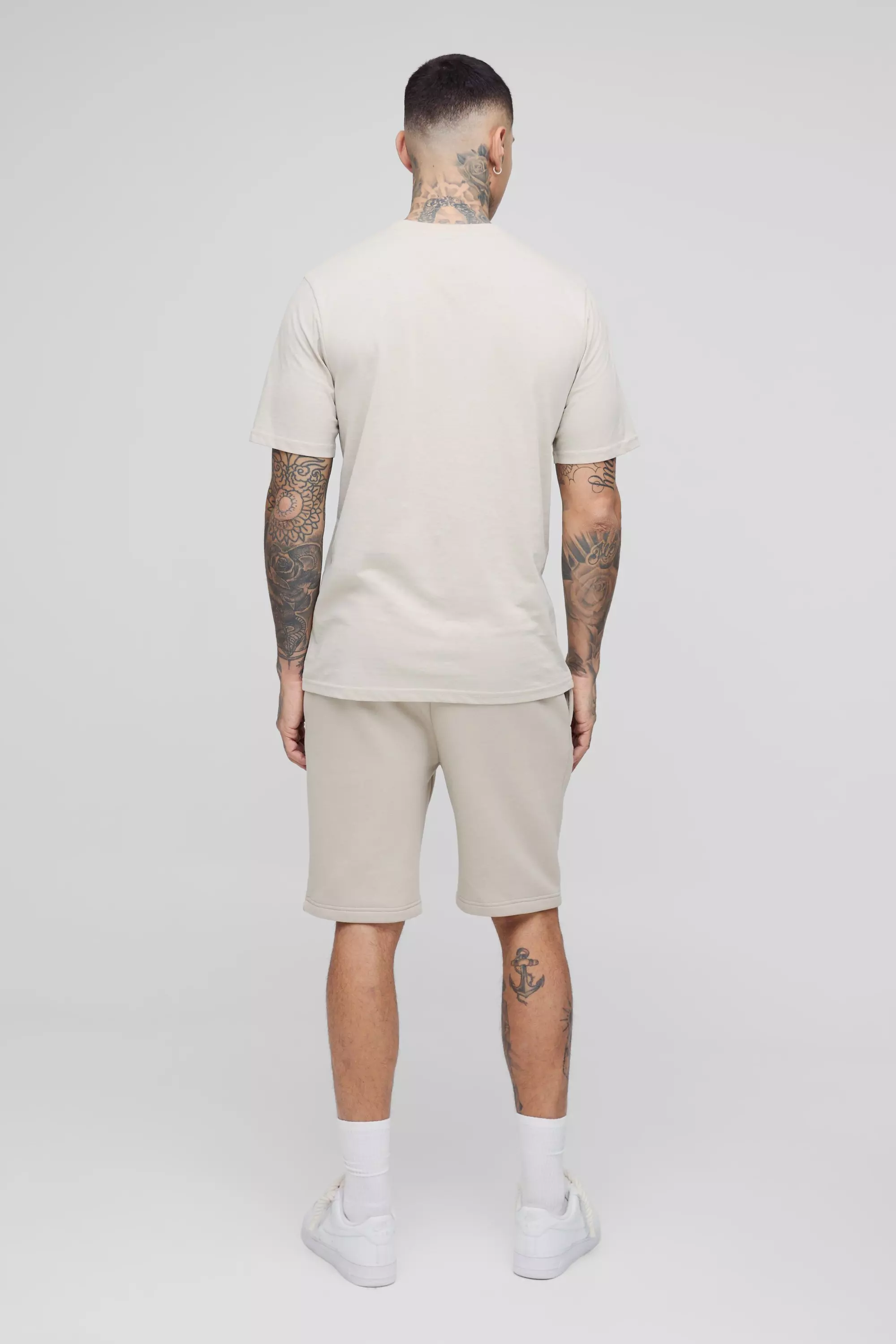 Stone Tall Slim Fit Mid Length Basic Shorts alternative image