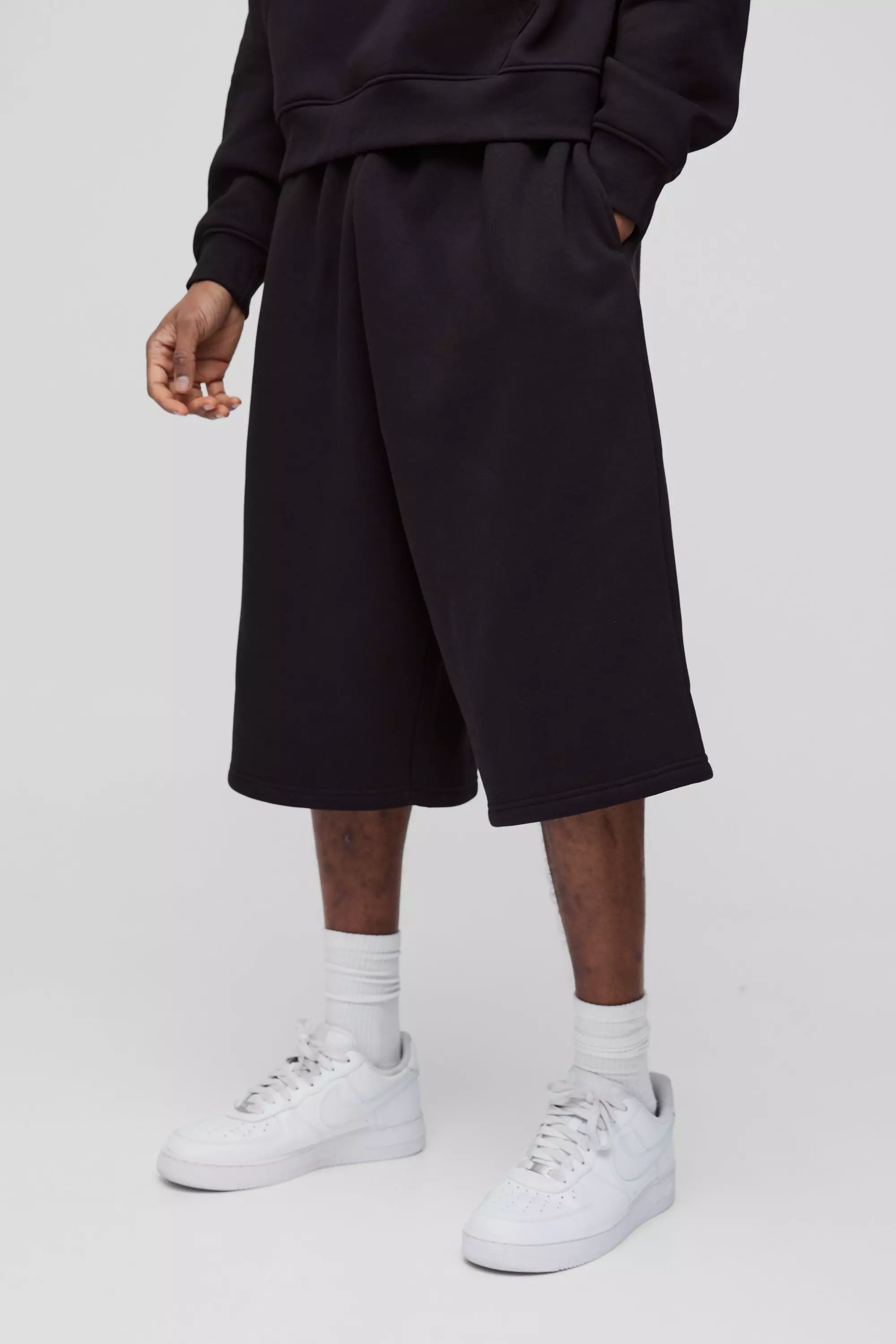 Black Tall Basic Longline Jersey Shorts alternative image