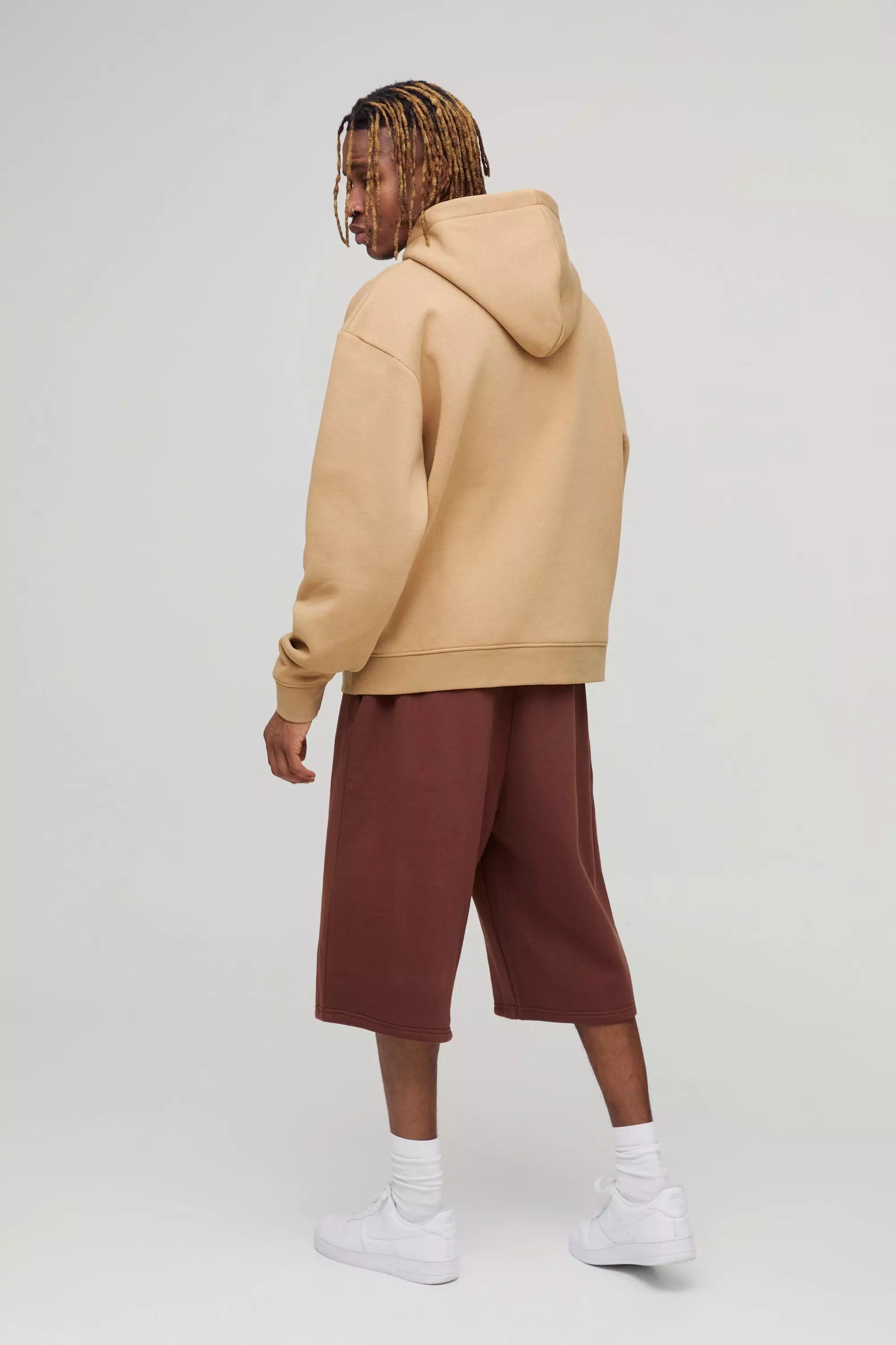 Chocolate Tall Basic Longline Jersey Shorts alternative image
