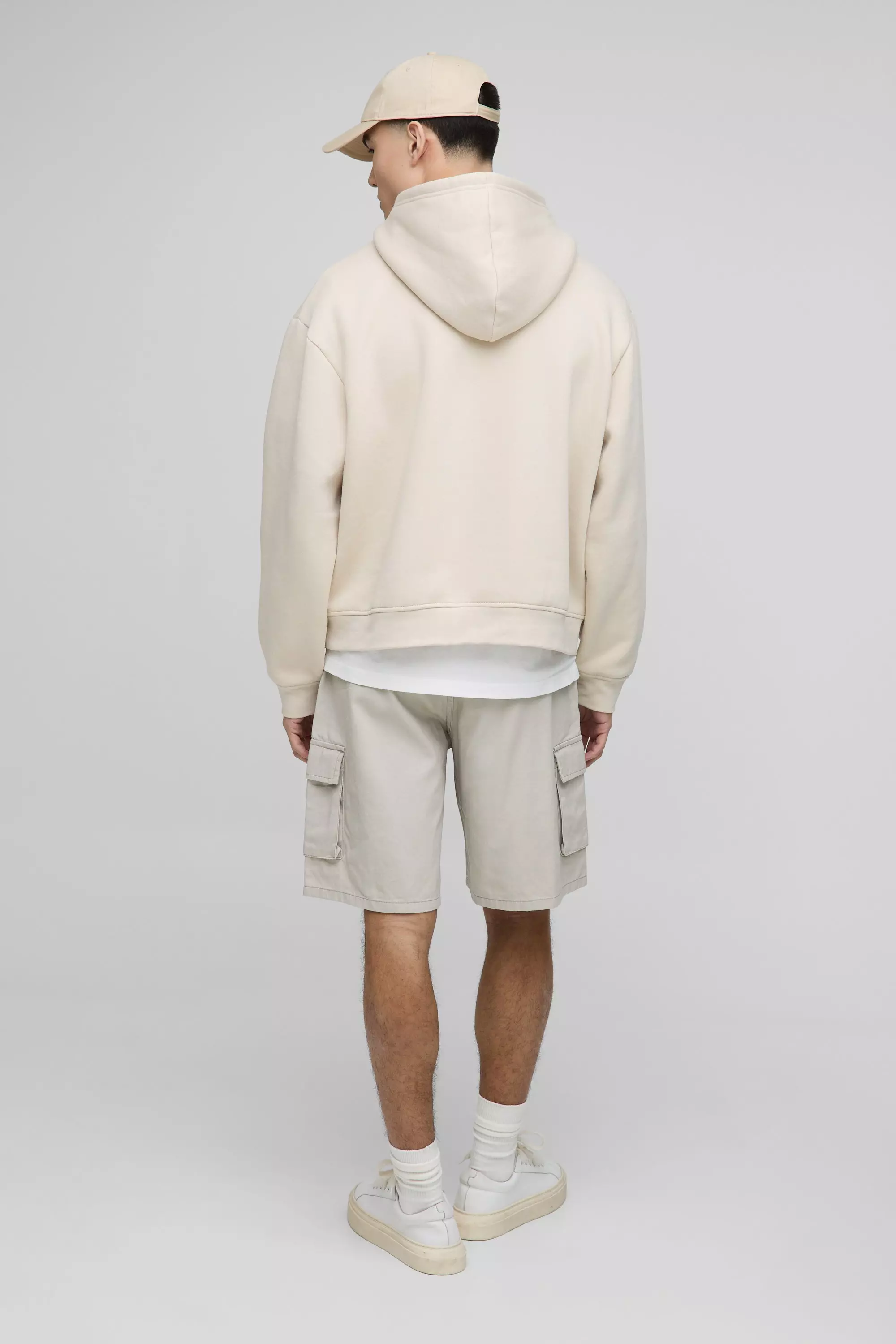 Pantaloncini Cargo Cargo in twill con vita fissa, Stone immagine alternativa