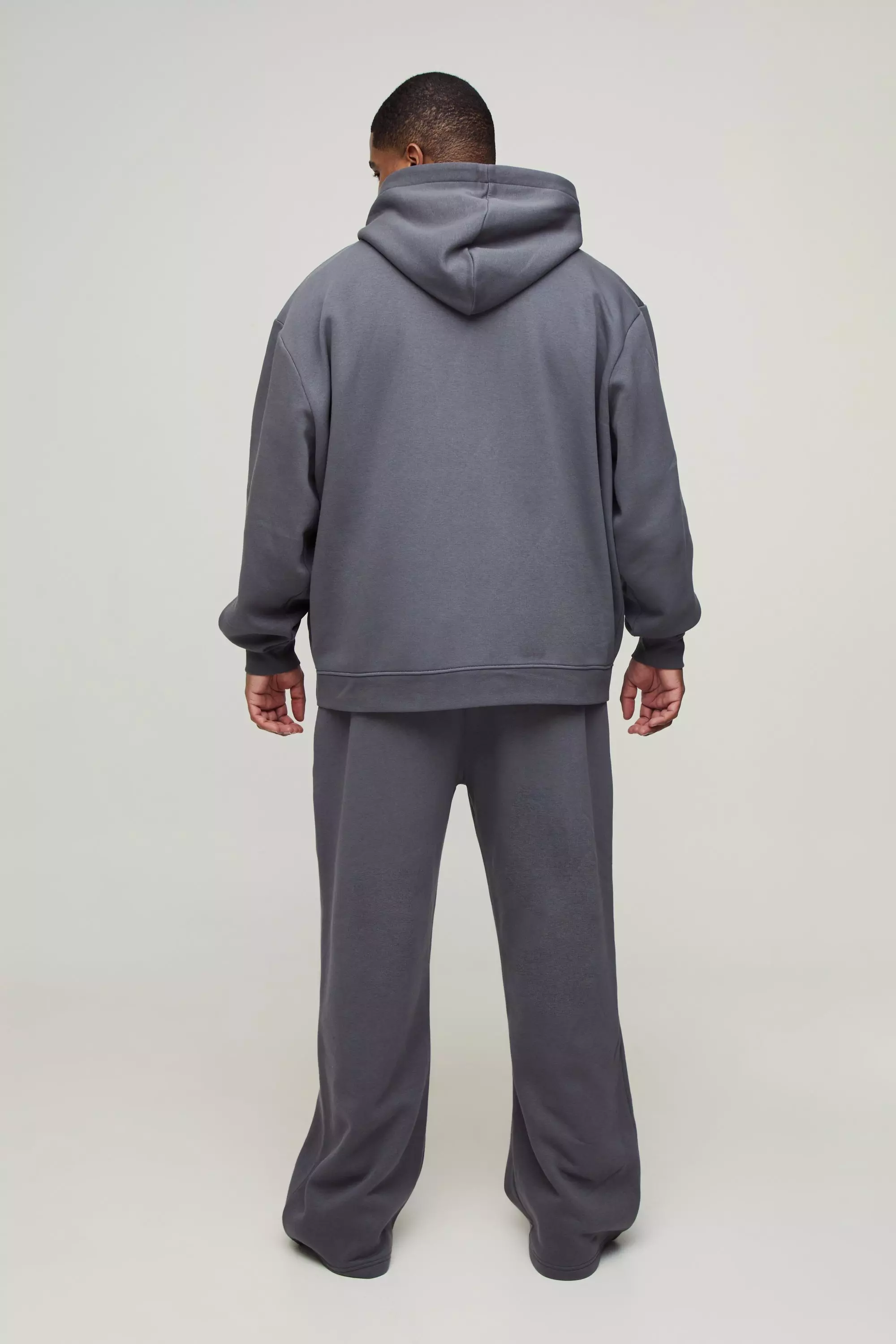 Charcoal Plus 330GSM Straight Leg Basic BM Signature Joggers alternative image