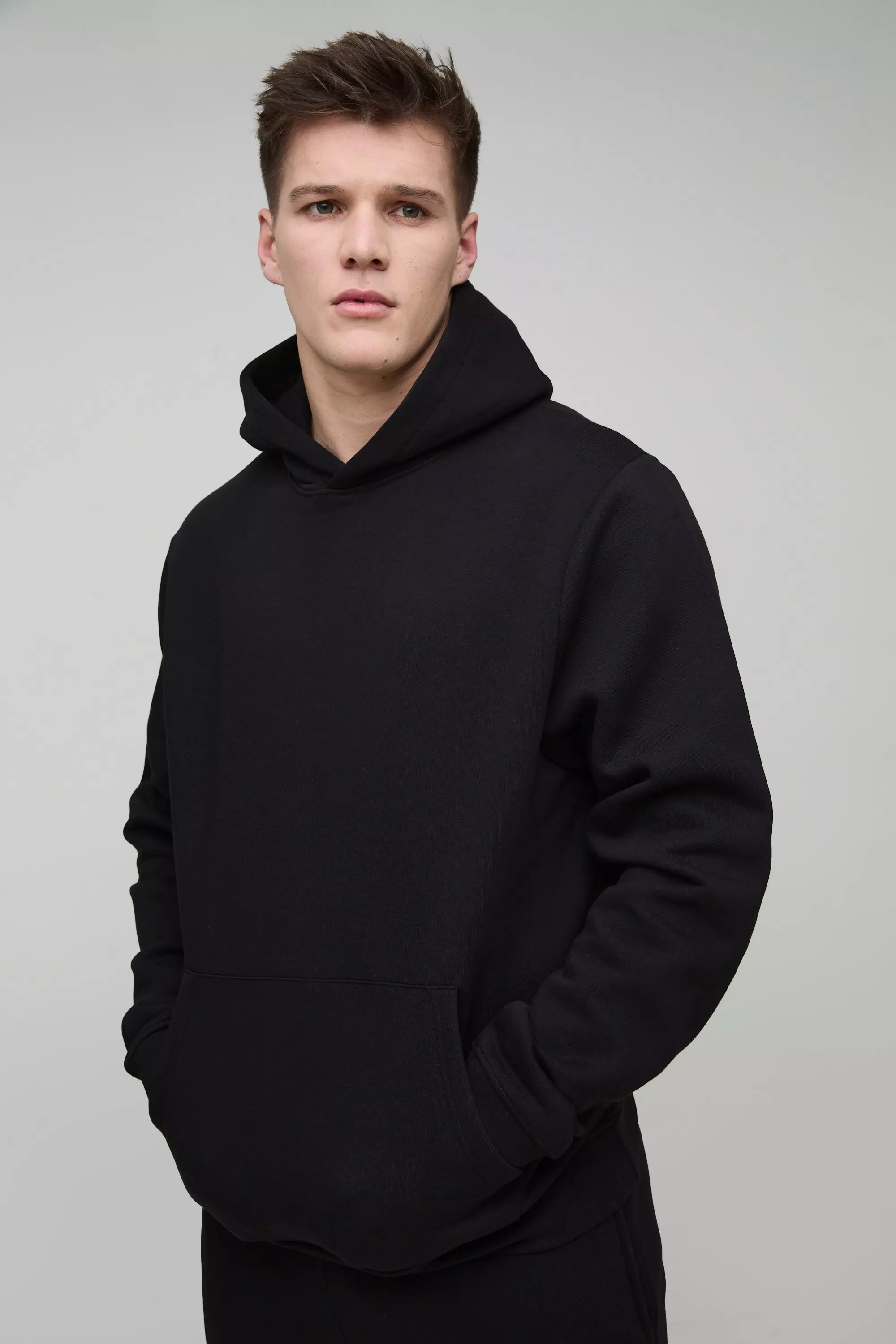 Tall - Sweat à capuche basique épais à enfiler, Black autre image