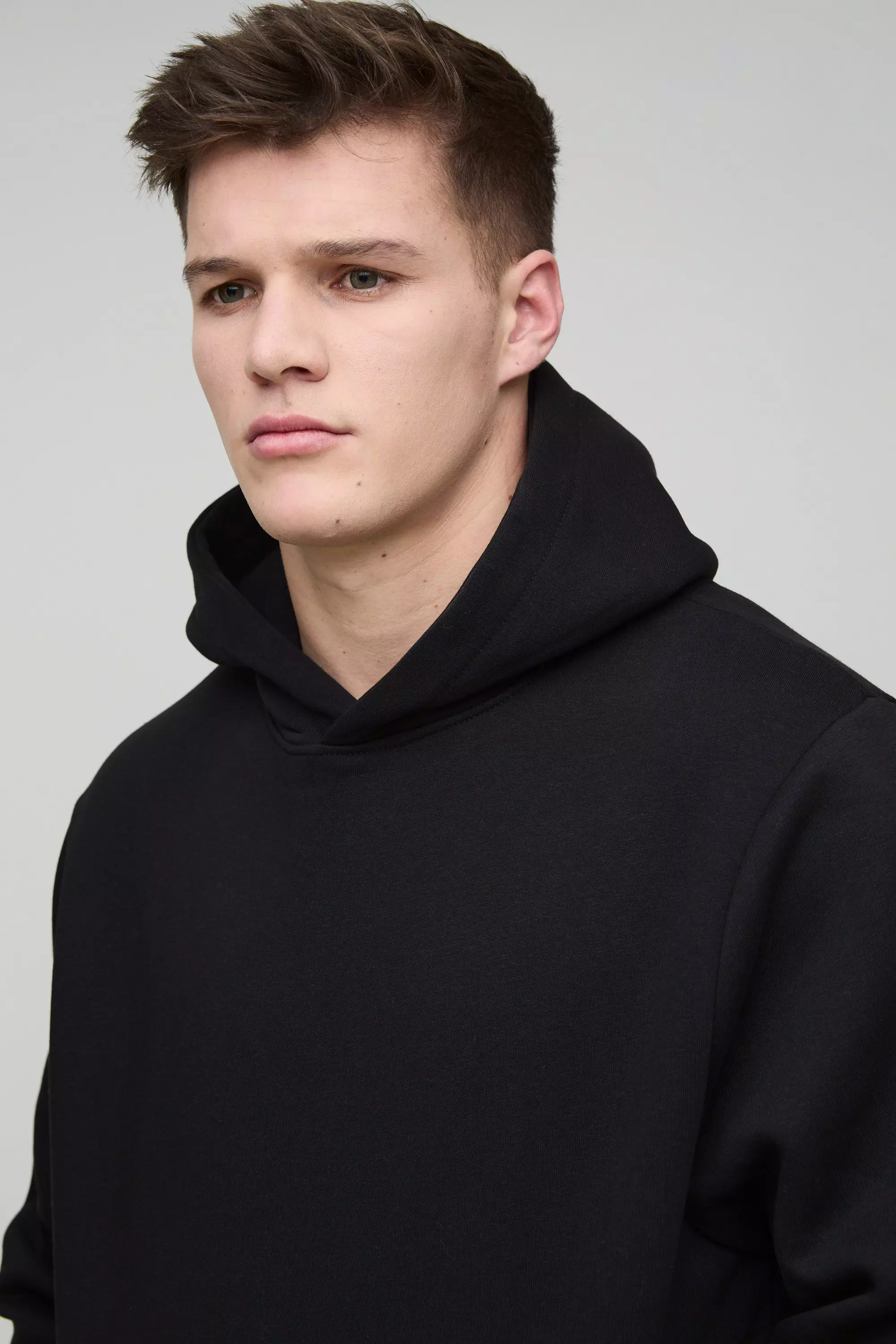 Tall - Sweat à capuche basique épais à enfiler, Black autre image