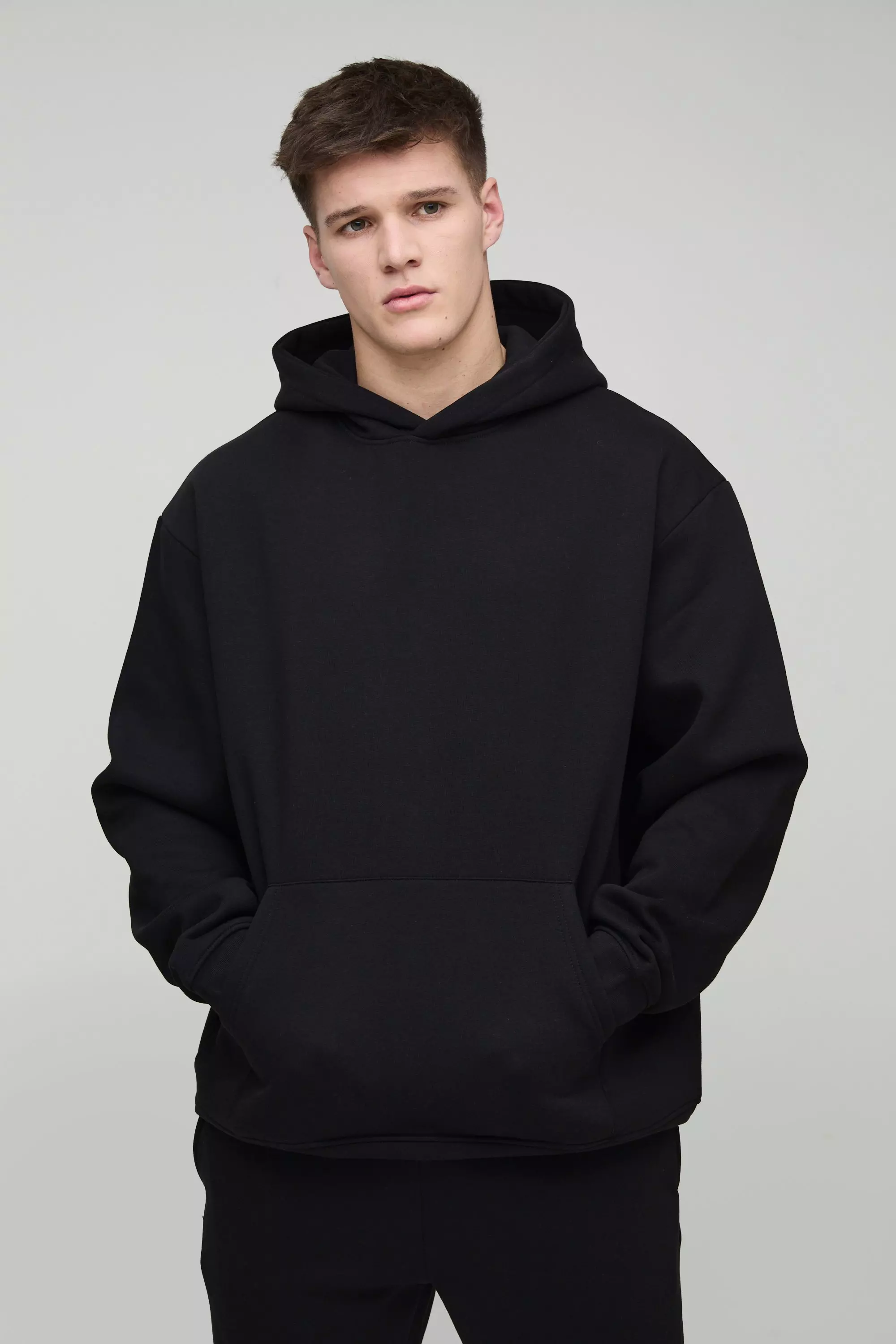 Tall 330GBM Basic Oversize Hoodie, Black alternatives Bild