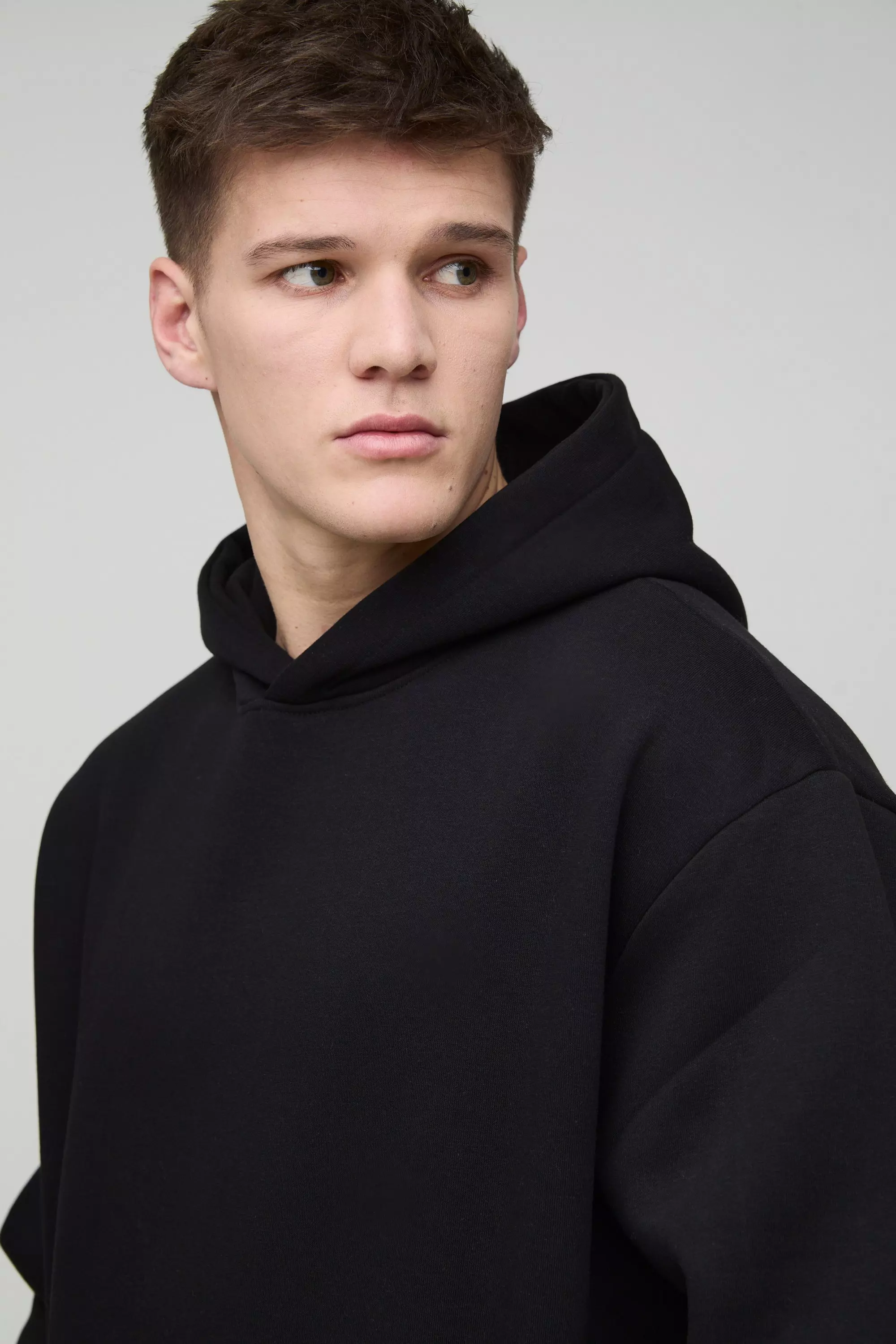 Tall 330GBM Basic Oversize Hoodie, Black alternatives Bild