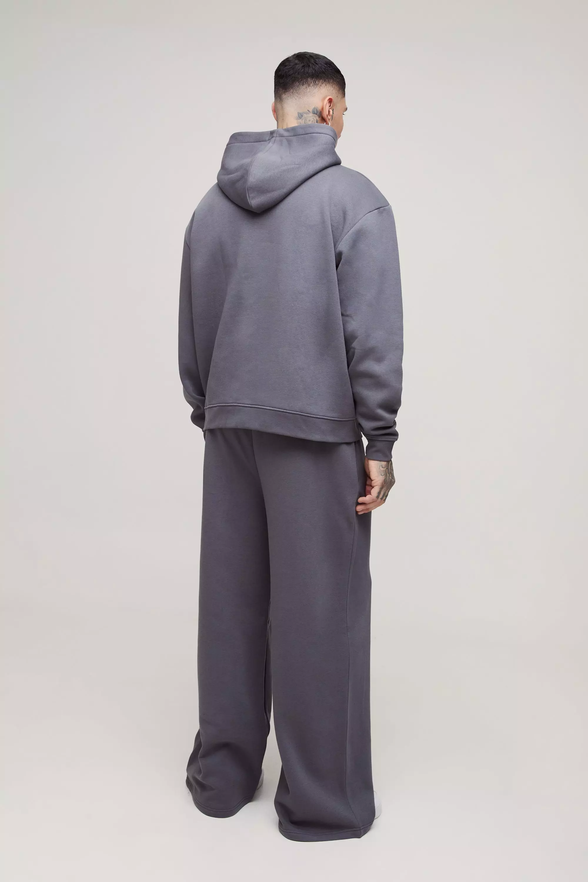 Charcoal Tall 330GSM Oversized Boxy Basic Hoodie alternative image