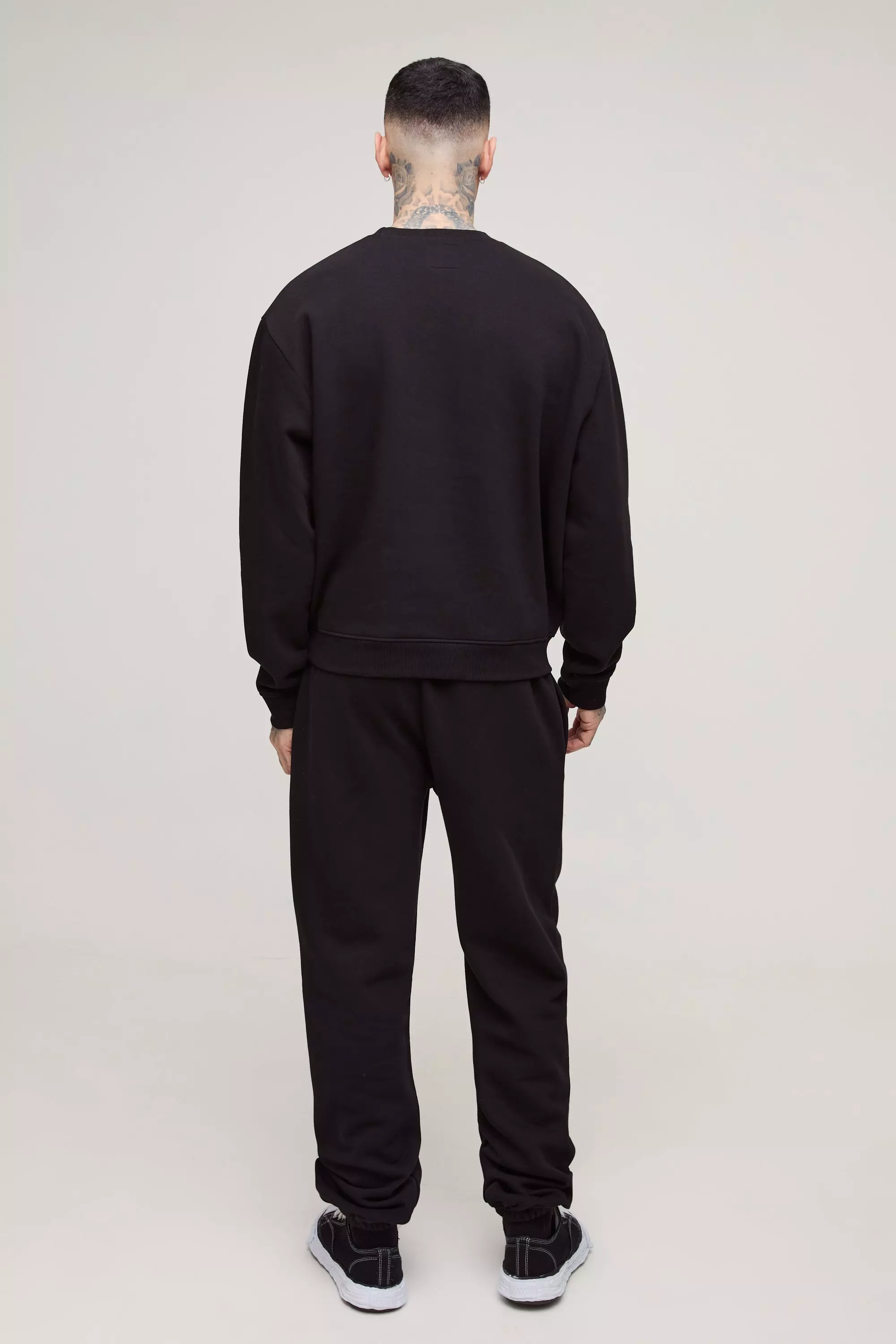 Black Tall 330GSM Oversized Basic Boxy Sweatshirt alternative image