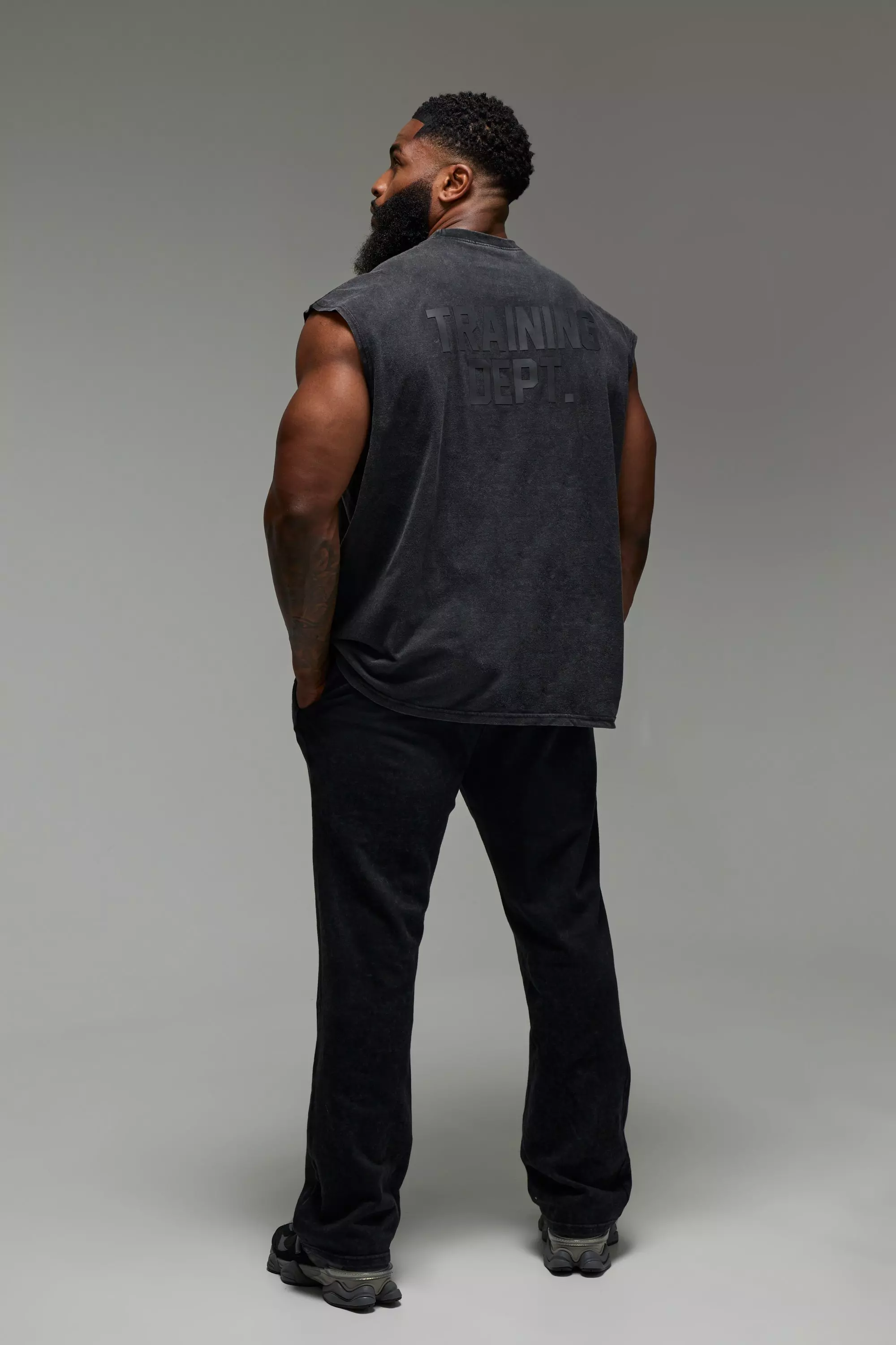 Black Man Active Training Dept. Oversized Washed Tank alternative image