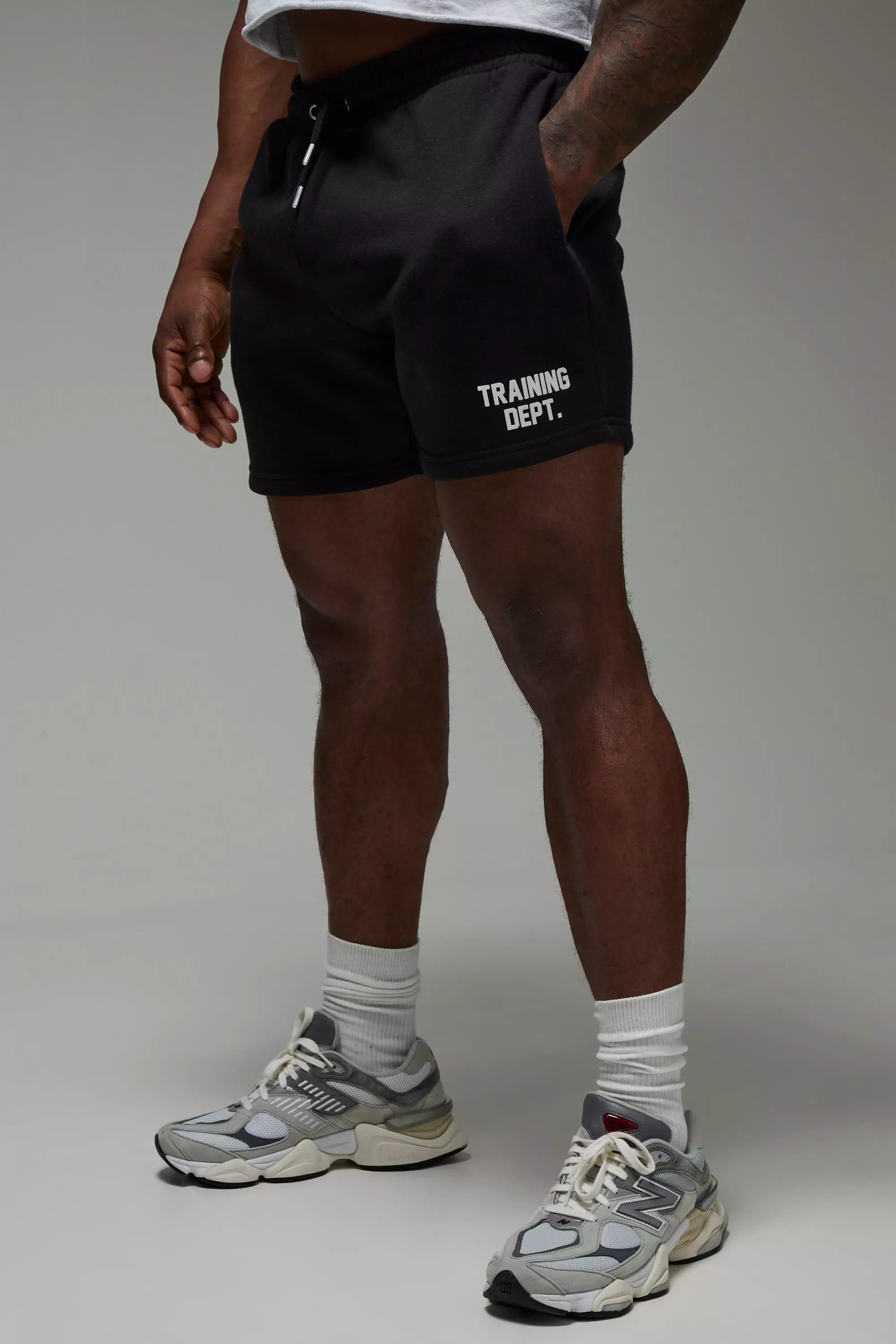 Black Man Active Training Dept. 5inch Jersey Shorts