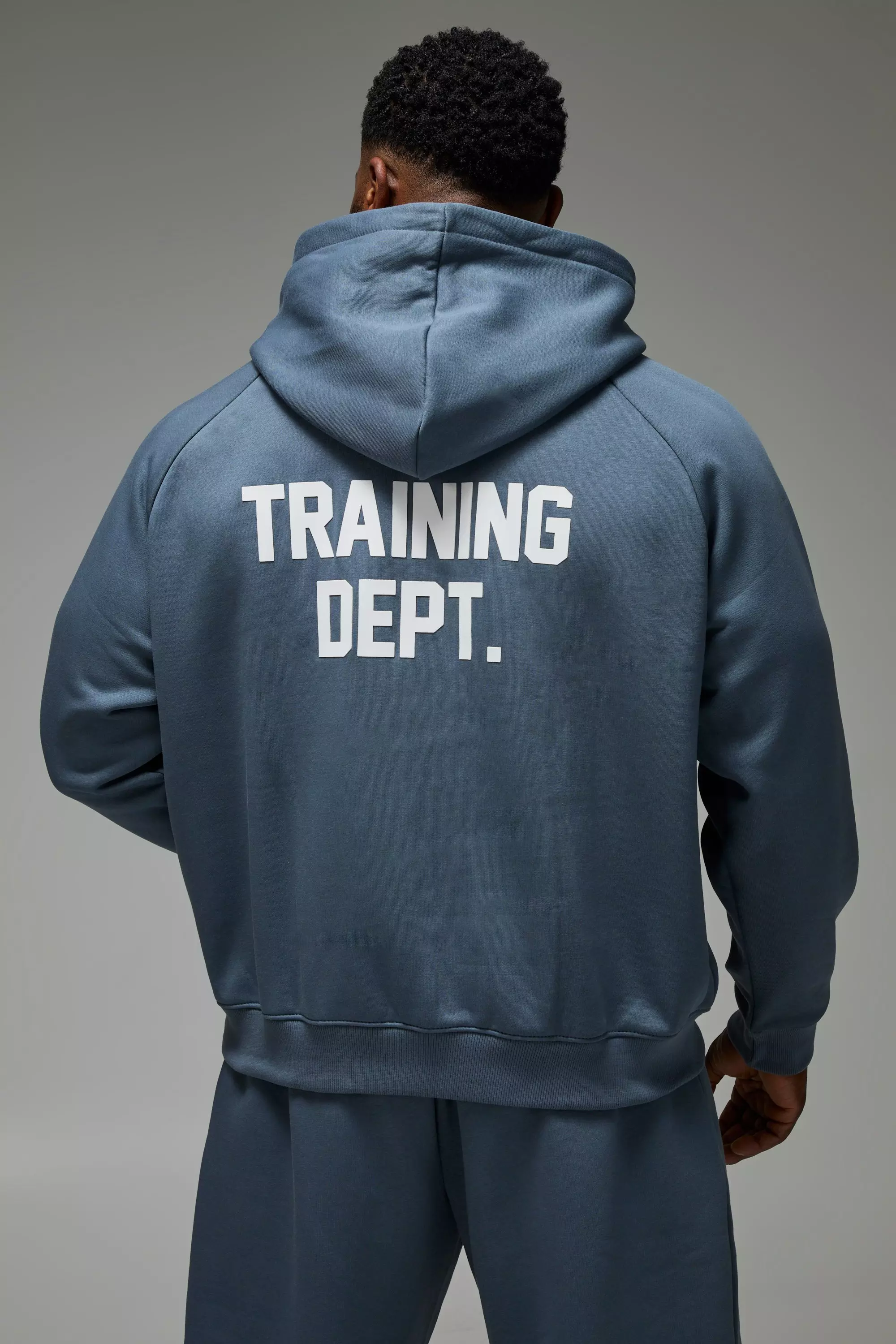 Blue Man Active Geborstelde Boxy Training Dept Hoodie alternatieve afbeelding