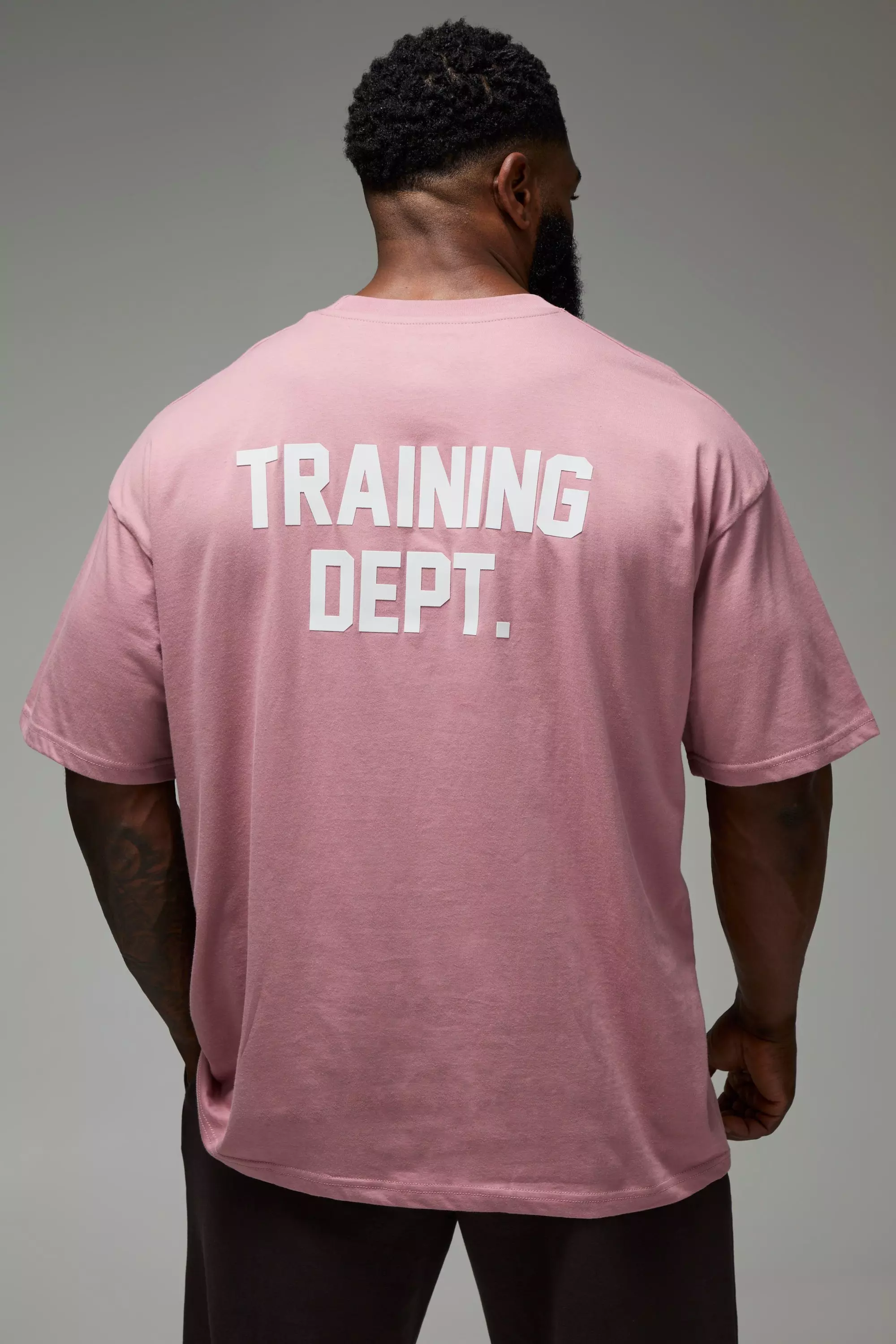 Pink Man Active Training Dept. Oversized T-shirt alternative image