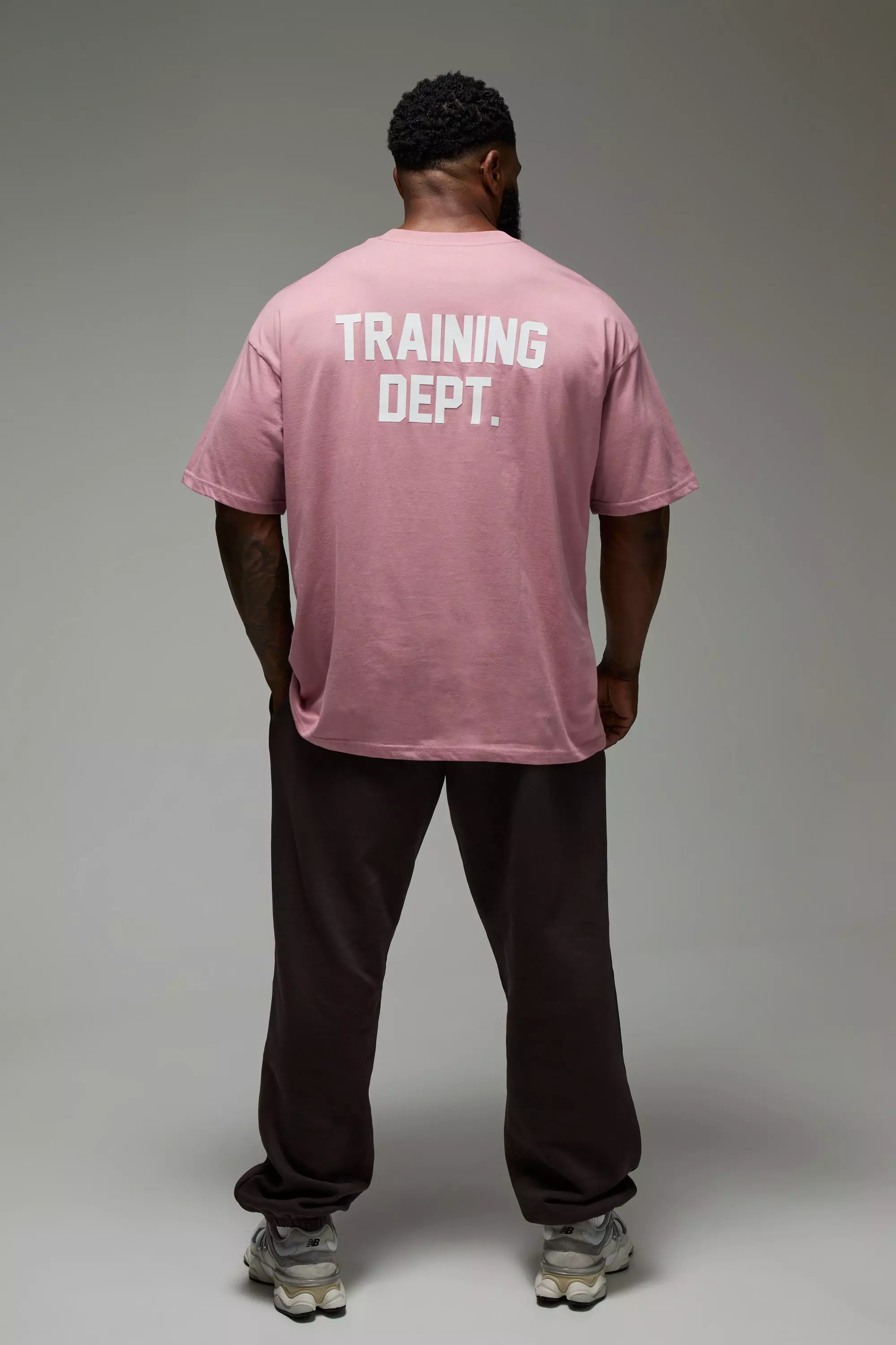 Pink Man Active Training Dept. Oversized T-shirt alternative image