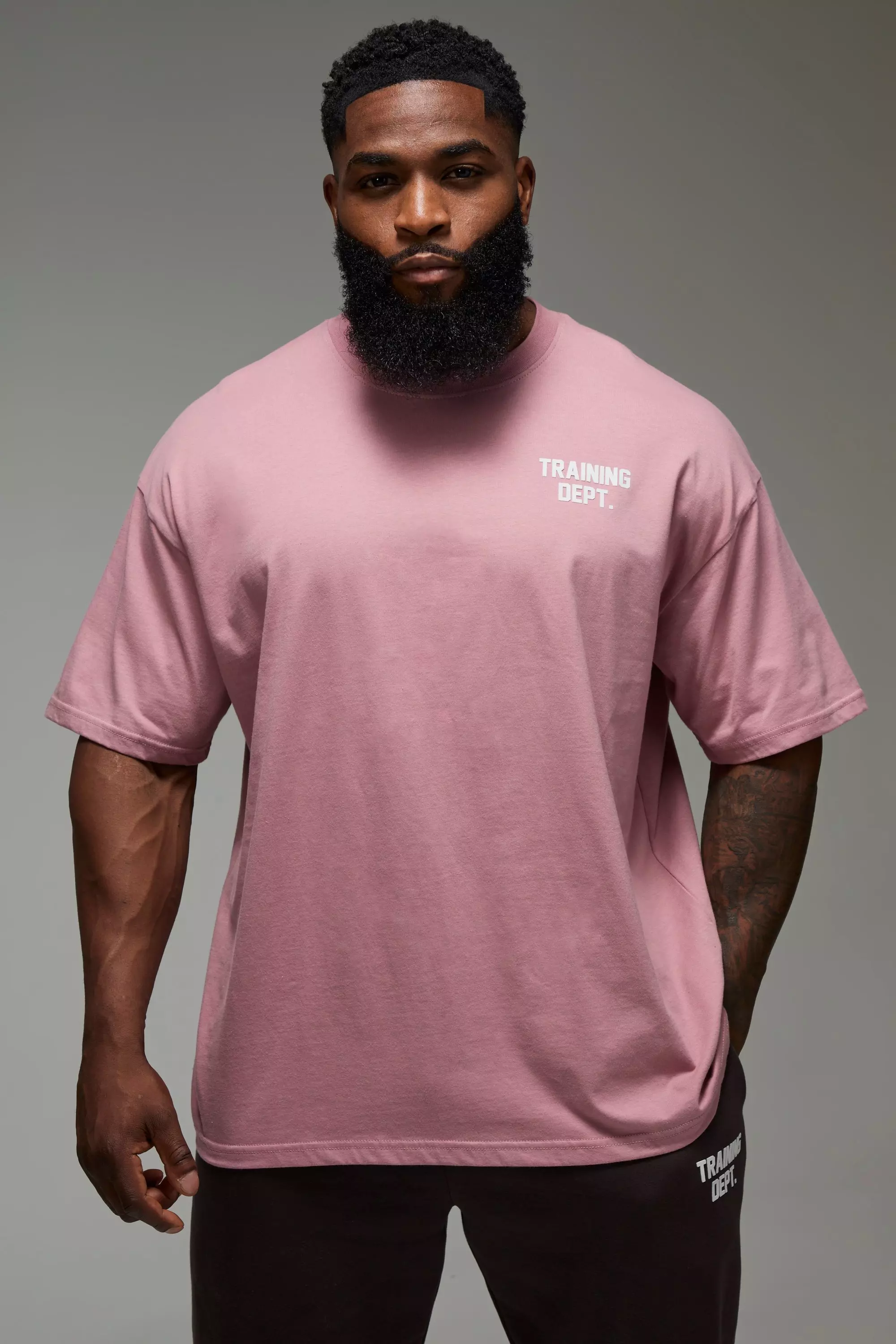 Pink Man Active Training Dept. Oversized T-shirt alternative image