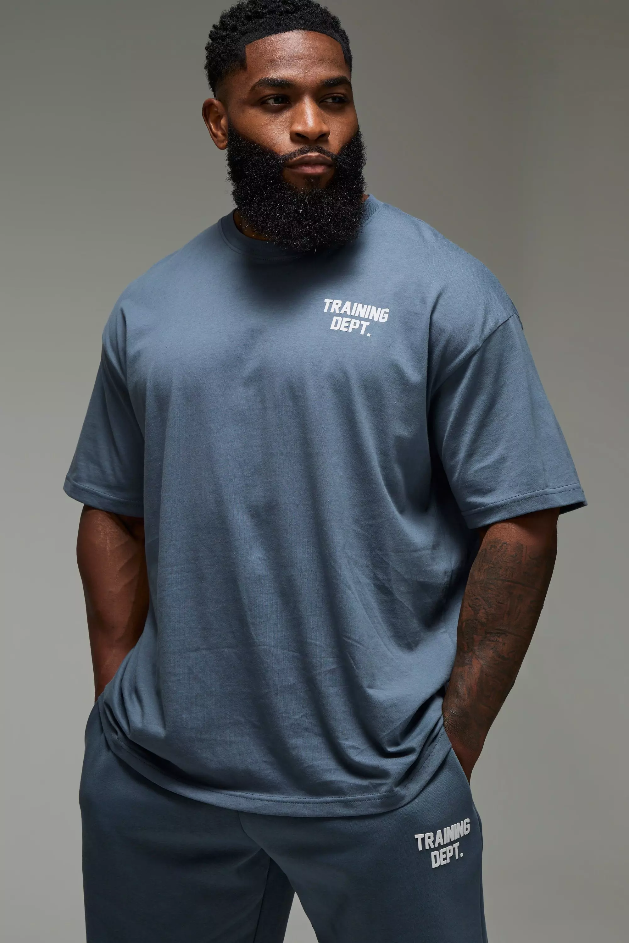 Blue Man Active Training Dept. Oversized T-shirt alternative image