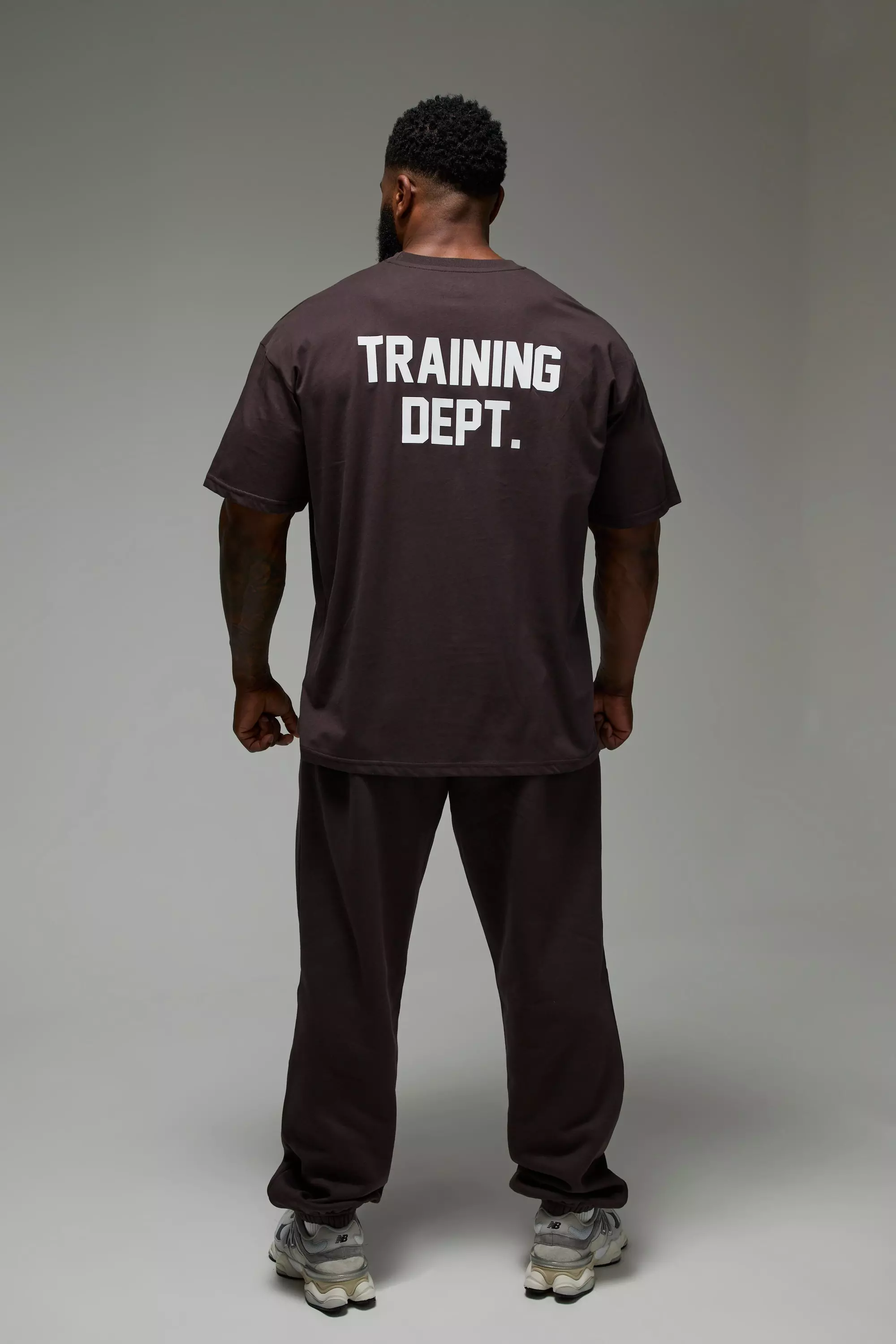Dark brown Man Active Training Dept. Oversized T-shirt alternative image