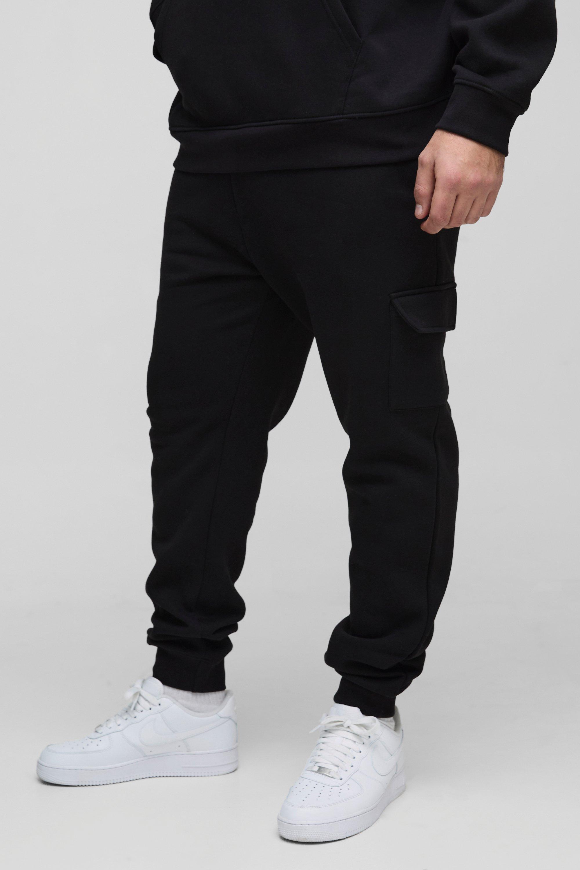 Plus 330GSM Skinny Fit Basic Cargo Jogger | boohooMAN UK