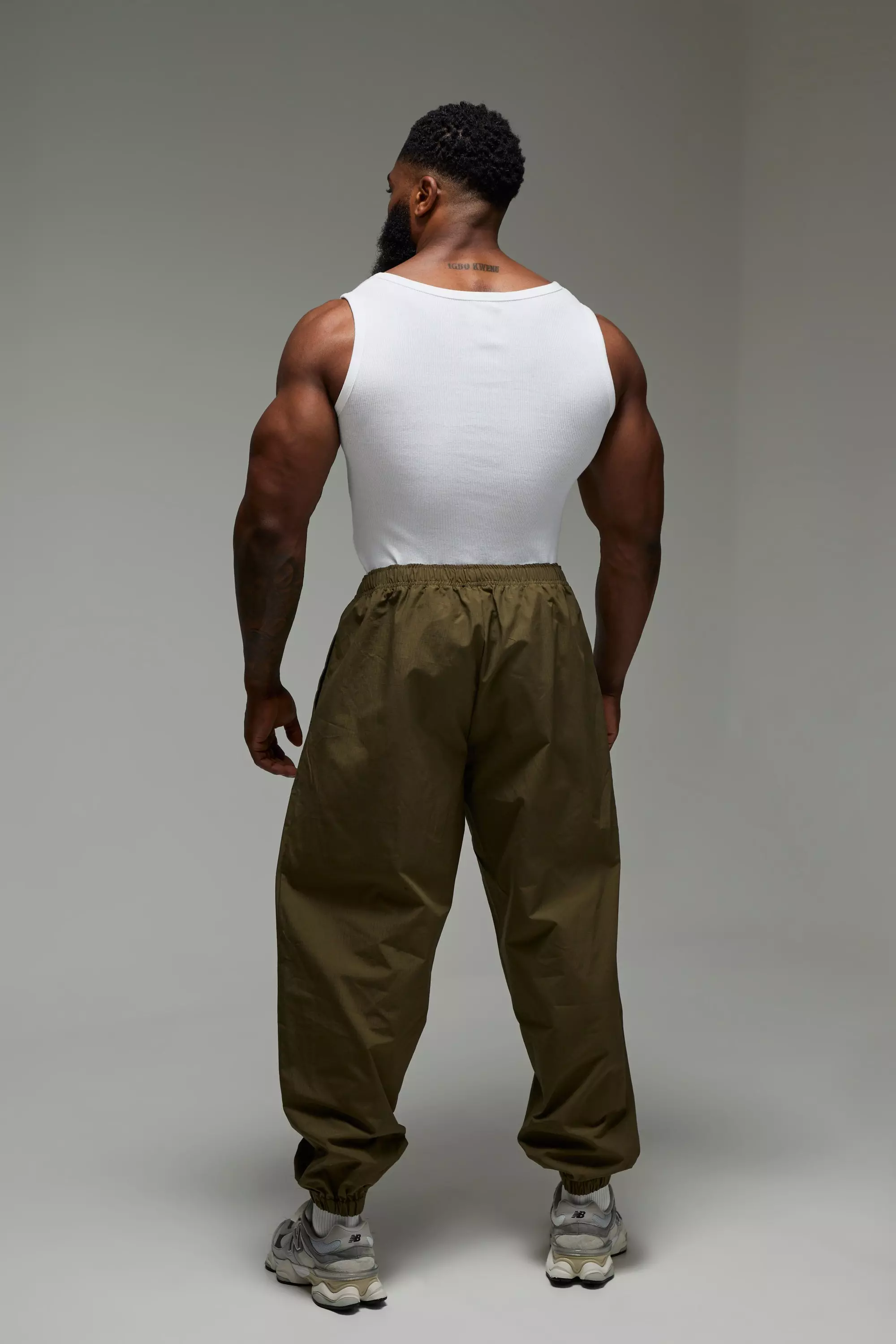Pantalon de survêtement tissé - MAN Active, Khaki autre image
