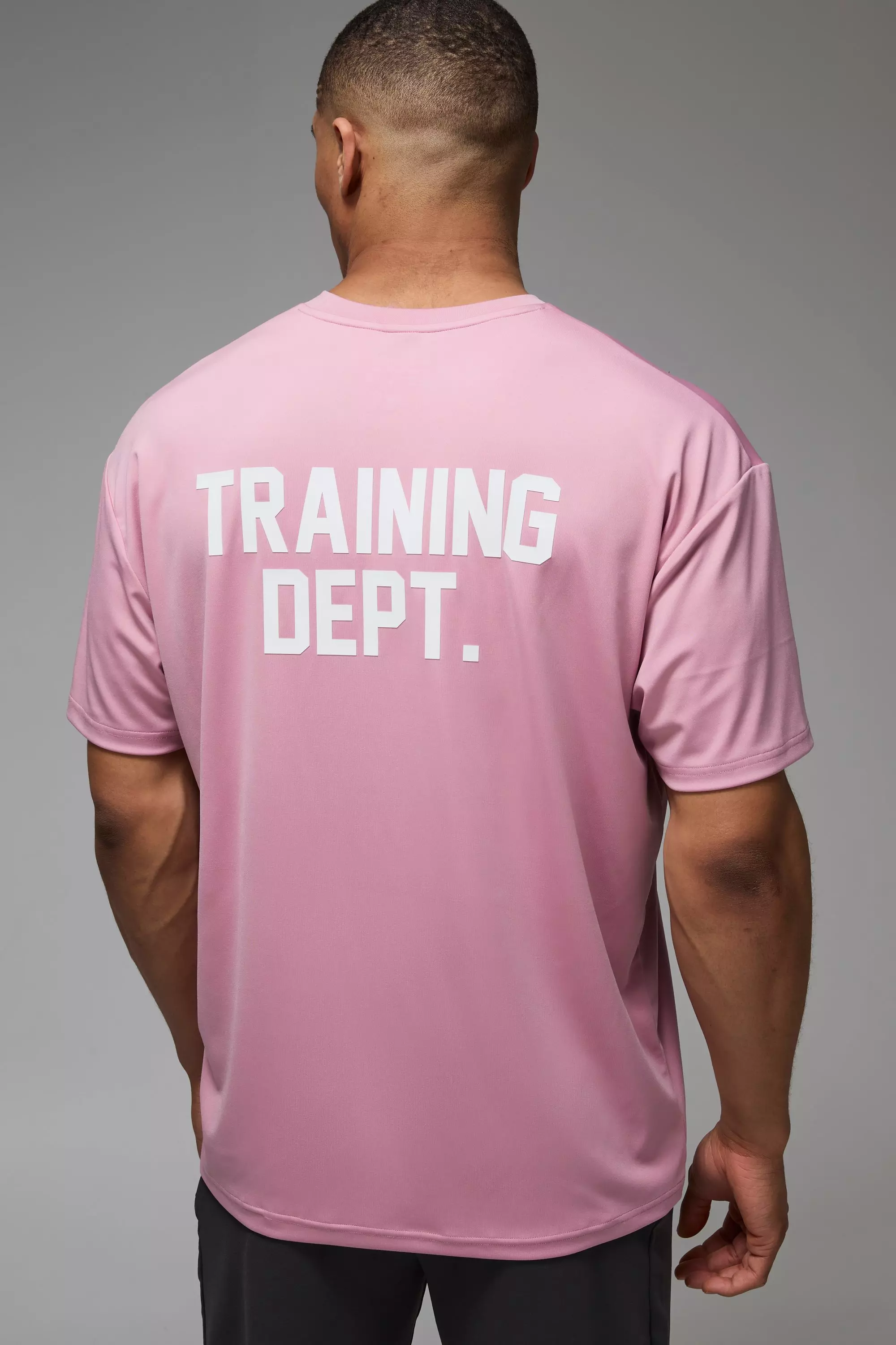 Man Active Performance Training Dept. Oversized T-shirt Pink