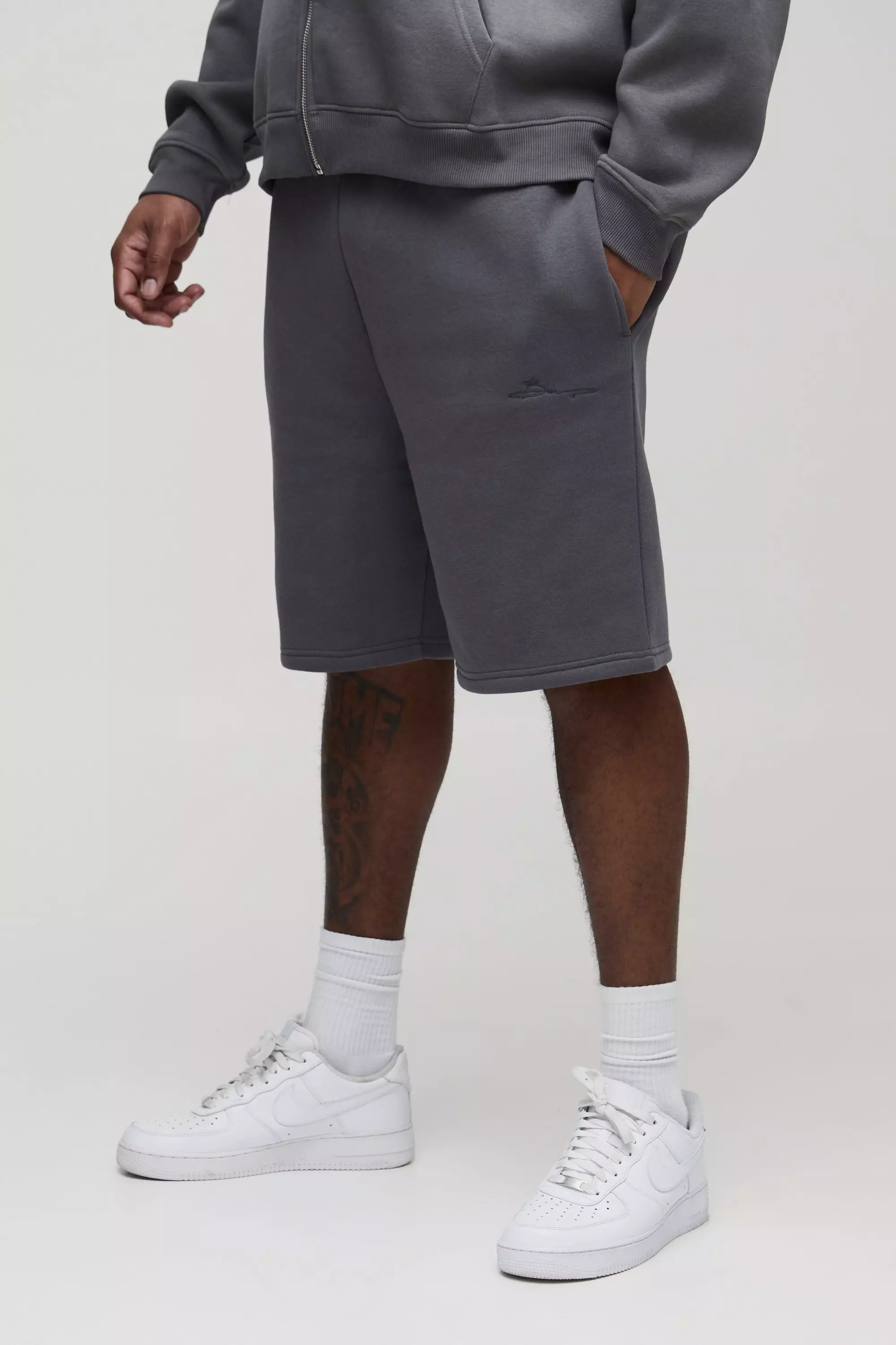 Grande taille - Short large mi-long pour homme, Charcoal autre image