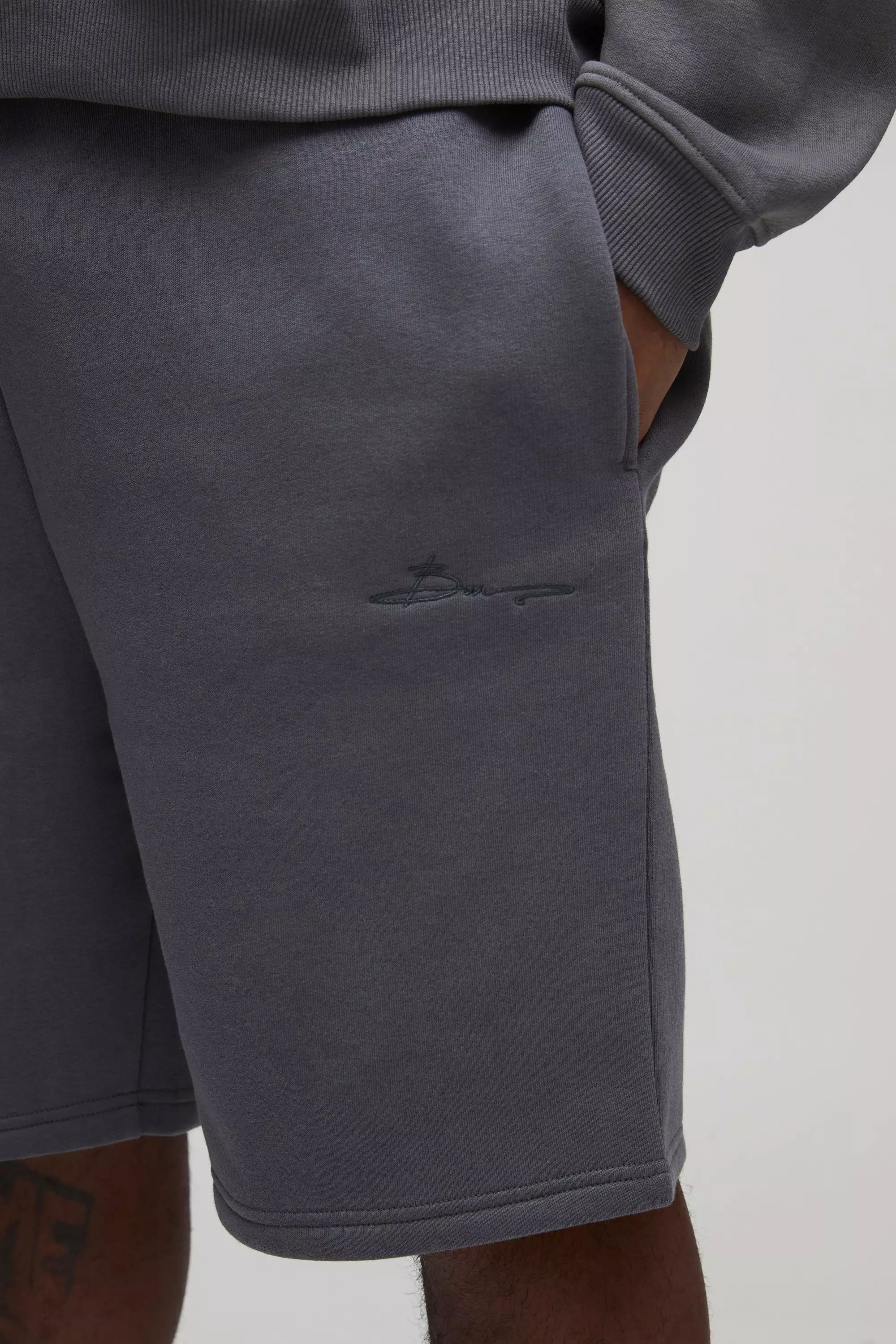 Grande taille - Short large mi-long pour homme, Charcoal autre image